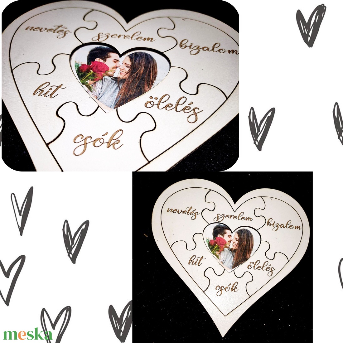 Fa ajandék szív puzzle Valentin napra, esküvőre, szülinapra, varázs szavakkal - esküvő - emlék & ajándék - nászajándék - Meska.hu Fa ajandék szív puzzle Valentin napra, esküvőre, szülinapra, varázs szavakkal - esküvő - emlék & ajándék - nászajándék - Meska.hu