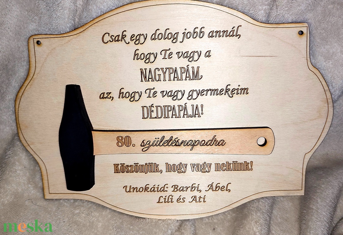 Kalapácsos köszönő ajándék személyre szabva akciós termékkép 1