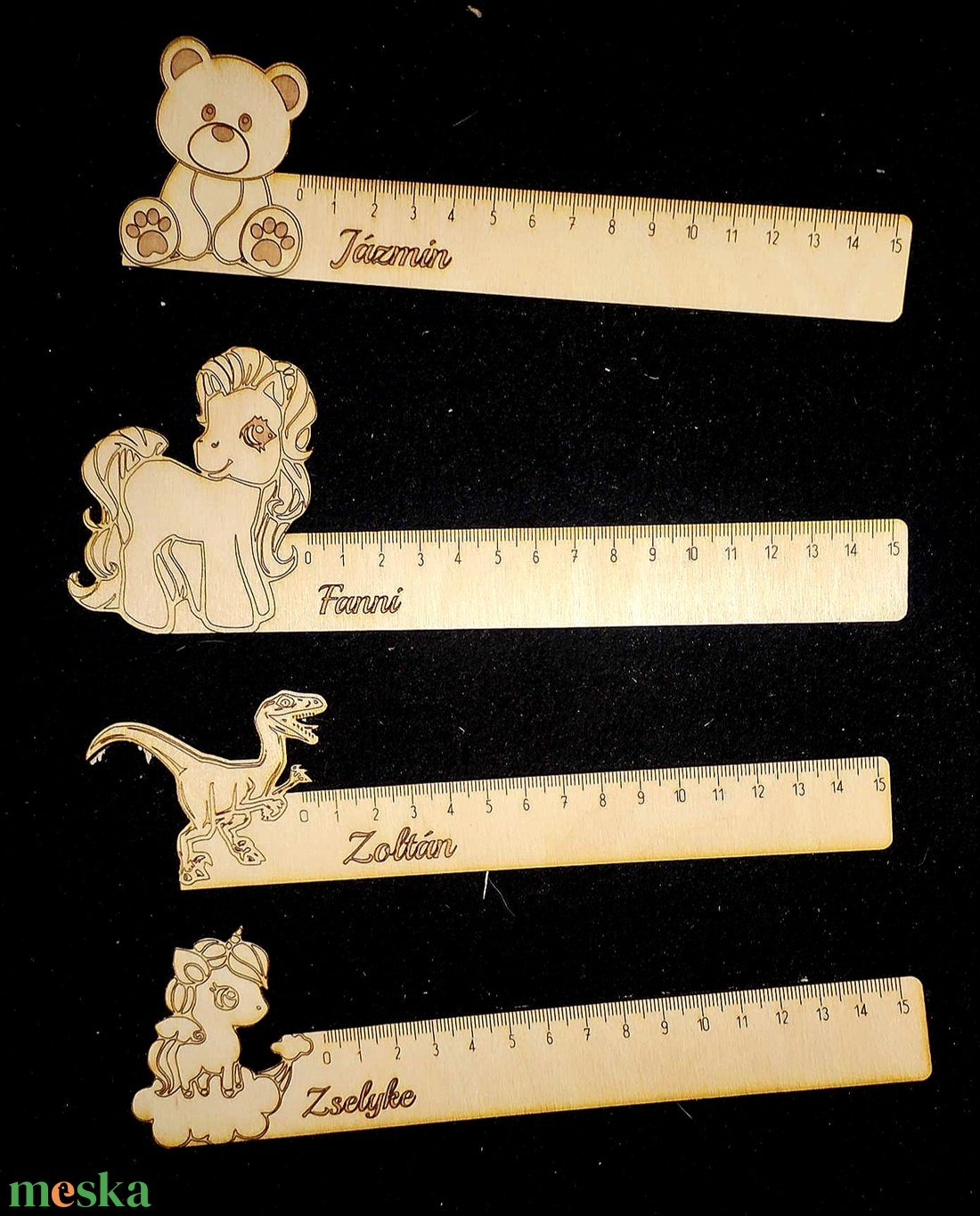 Névre szóló vonalzó fából  - otthon & életmód - papír, írószer - ceruza & toll - Meska.hu