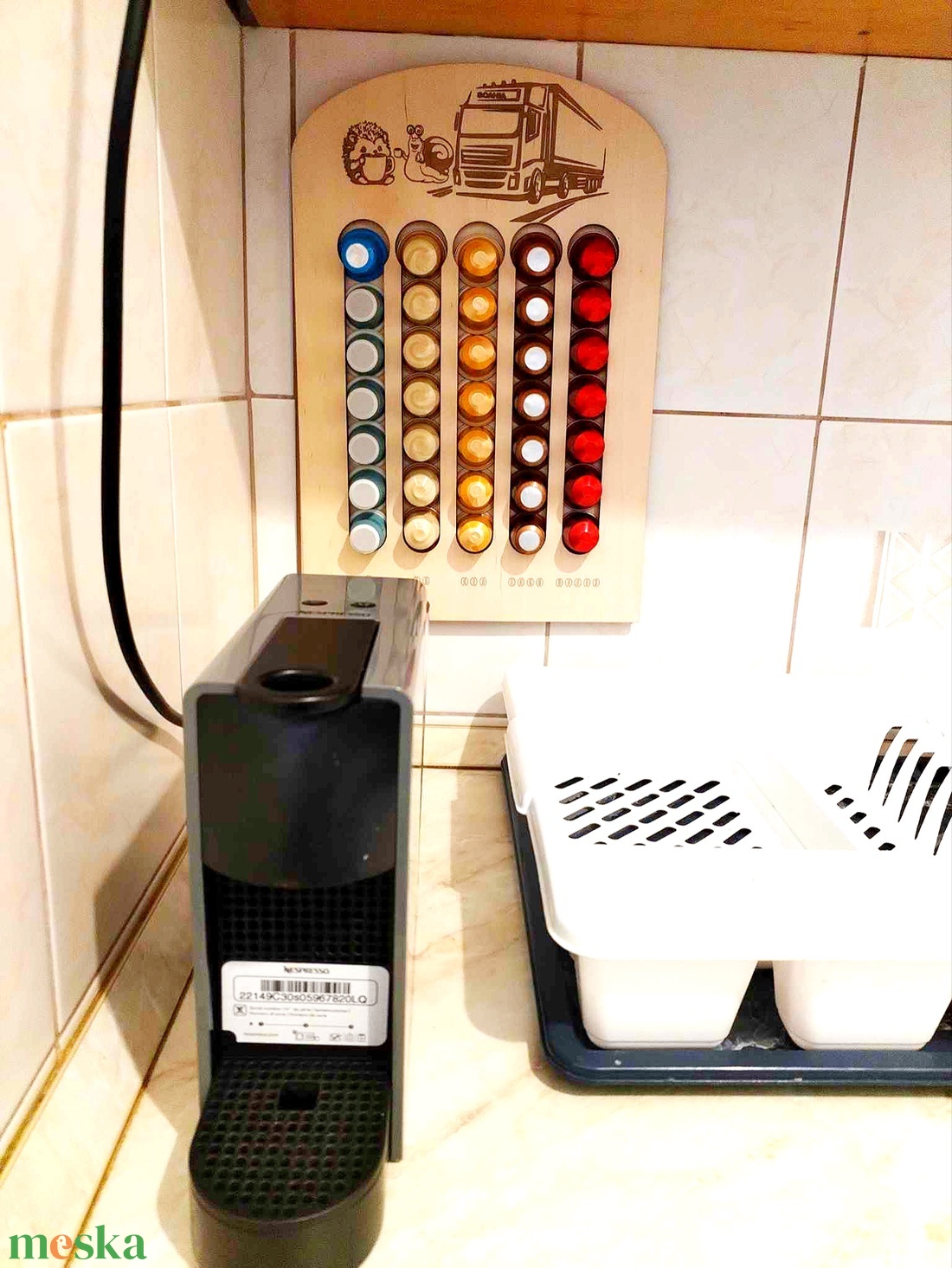 Egyedi kávé kapszula tartó  - otthon & életmód - konyhafelszerelés, tálalás - konyhai tárolás - tea & kávé tárolás - Meska.hu