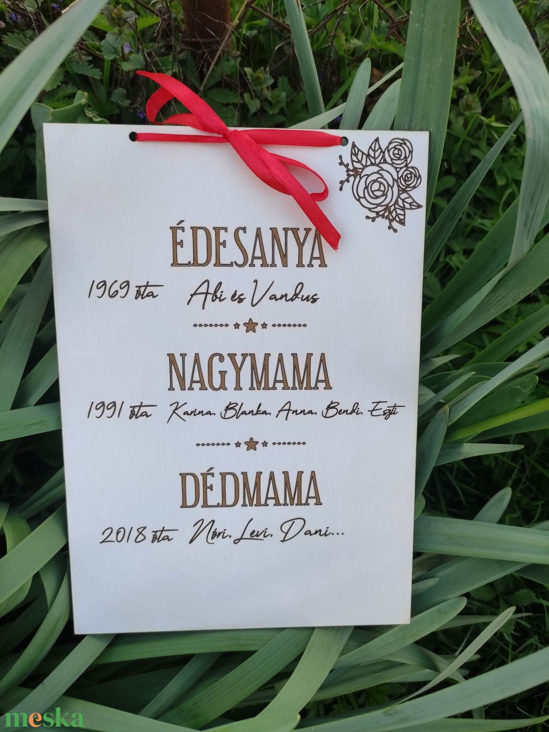 Anyák napi ajándék, egyedi üzenet fa táblára szeretettel akciós termékkép 1