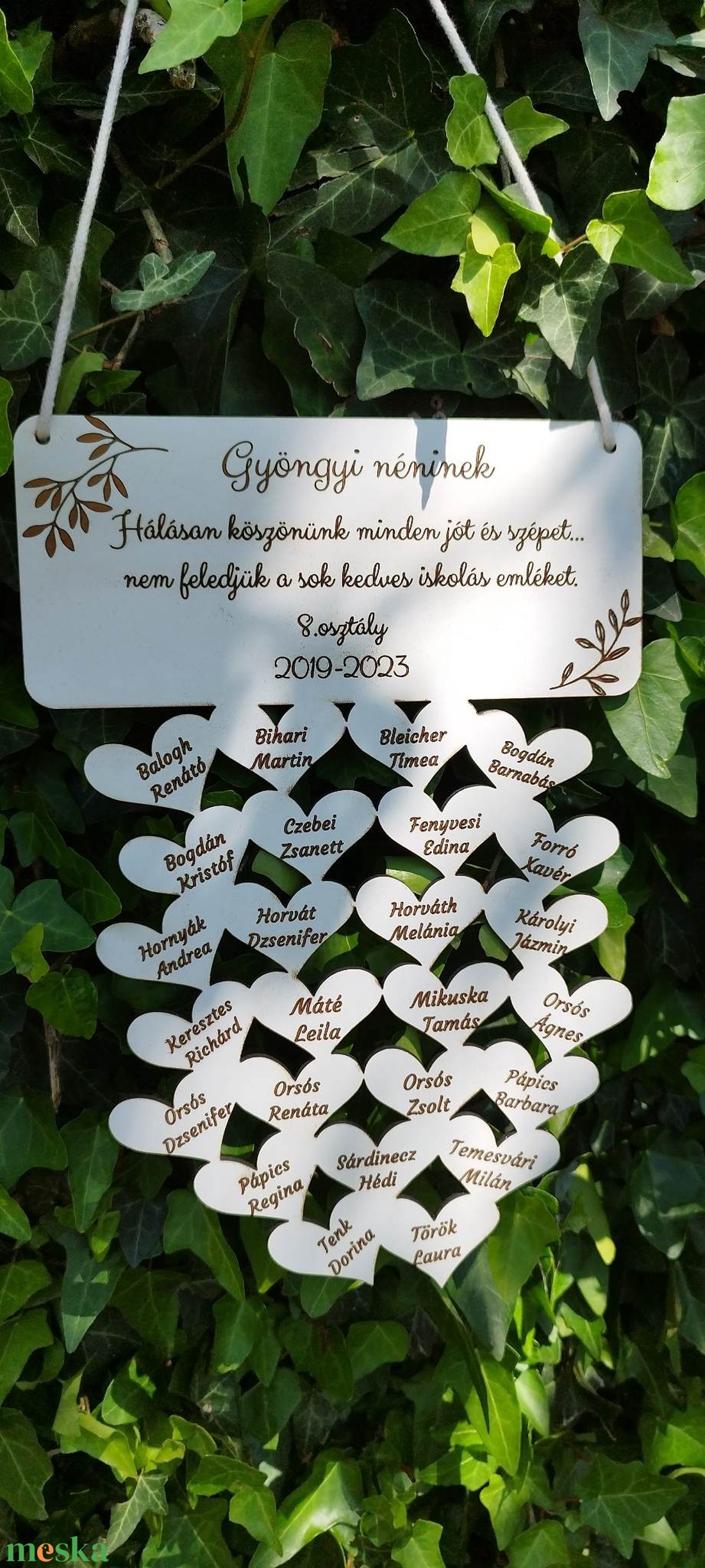 Ballagási ajándék szíves, fából akciós termékkép 1