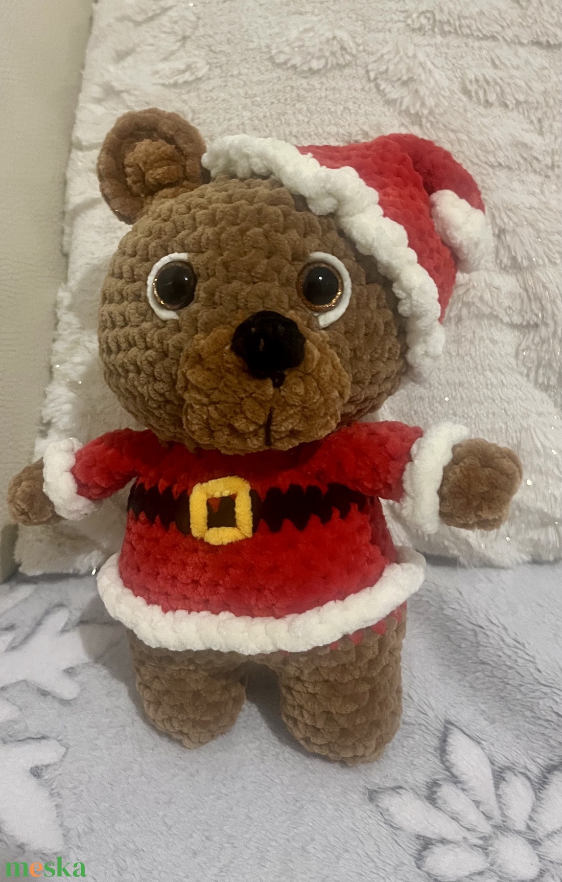 Mikulás maci  - játék & sport - plüssállat & játékfigura - maci - Meska.hu