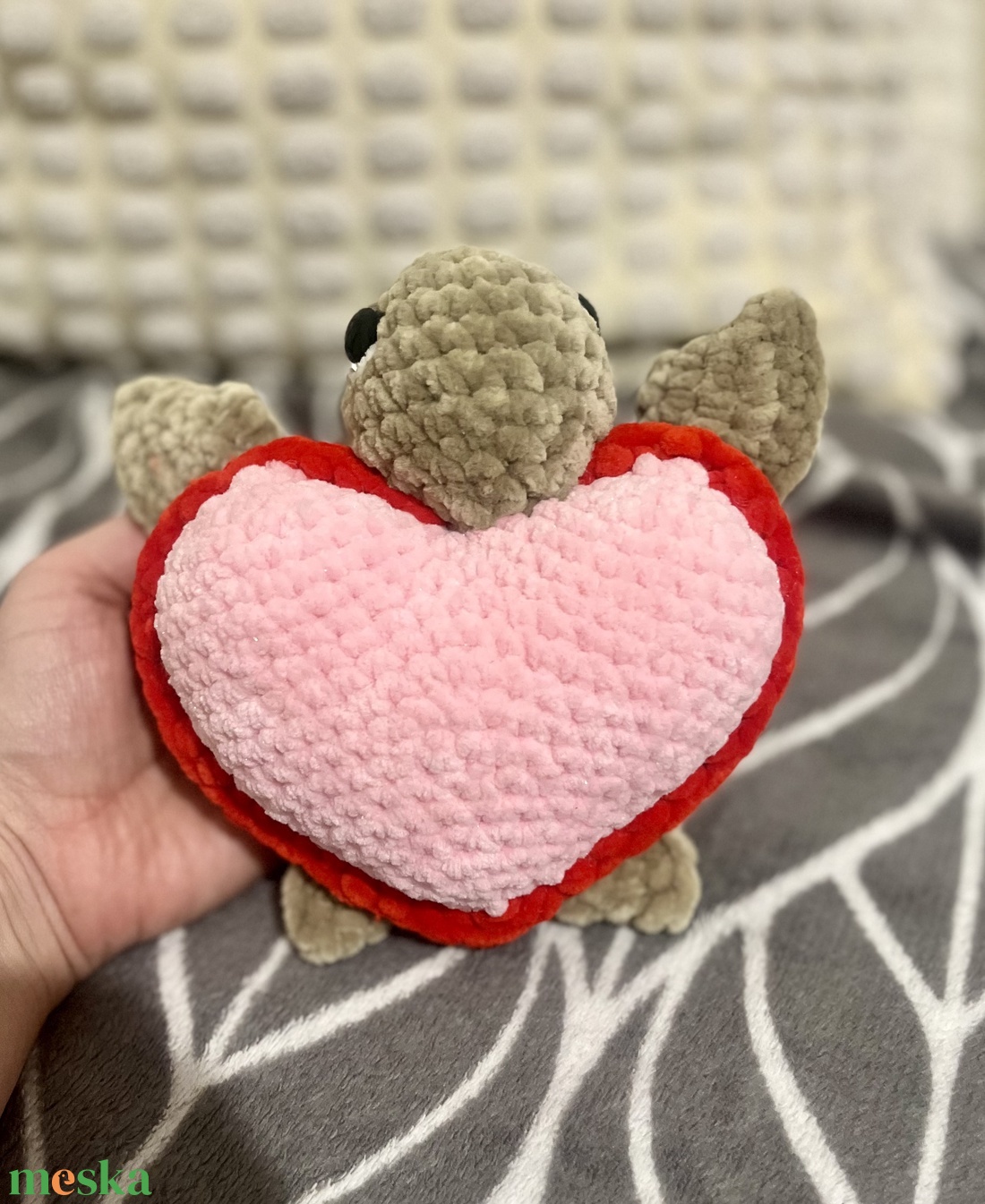 Szíves teknős  - játék & sport - plüssállat & játékfigura - más figura - Meska.hu