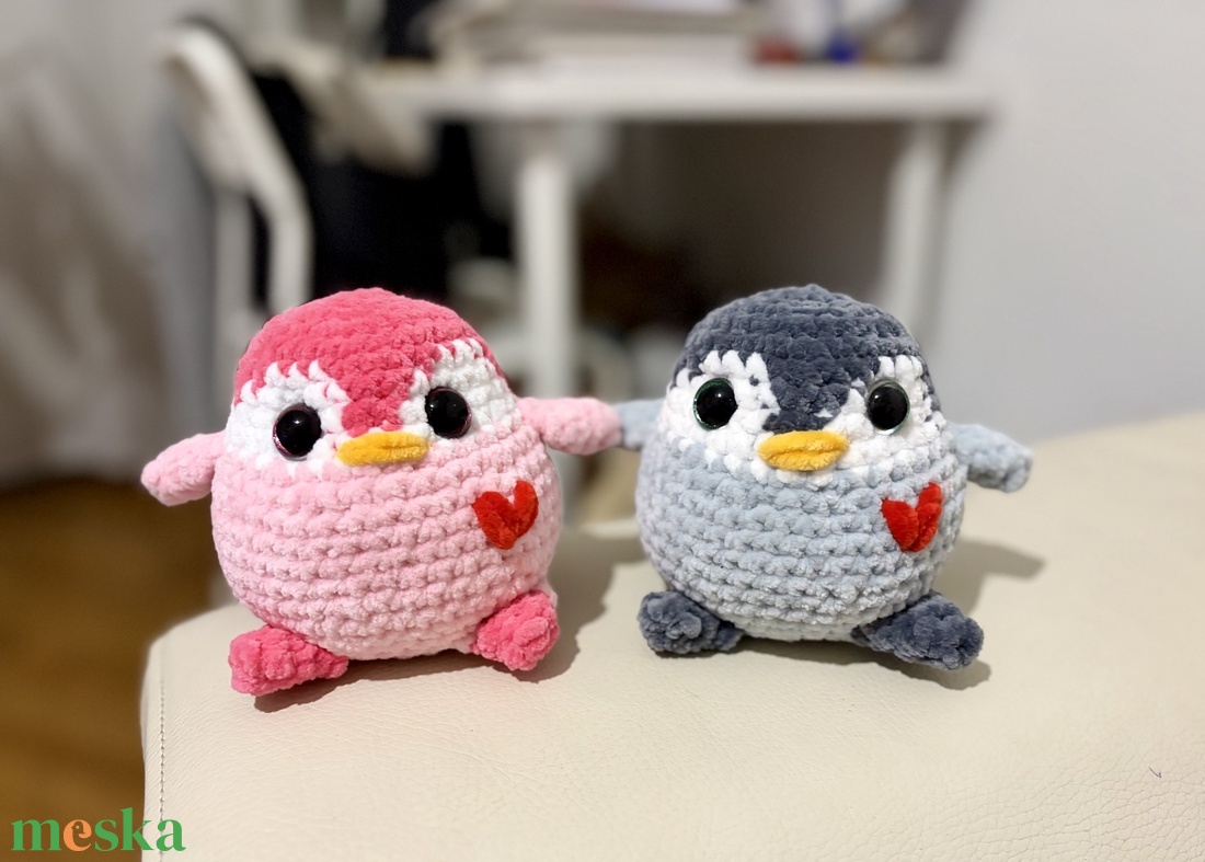 Horgolt pingvinpár � pihe-puha amigurumi ajándék - játék & sport - plüssállat & játékfigura - pingvin - Meska.hu