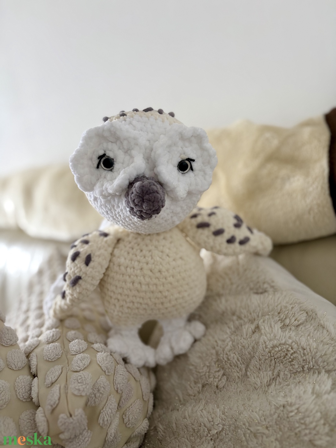 Hópihe Bagoly � kézzel horgolt, puha amigurumi figura - játék & sport - plüssállat & játékfigura - bagoly - Meska.hu