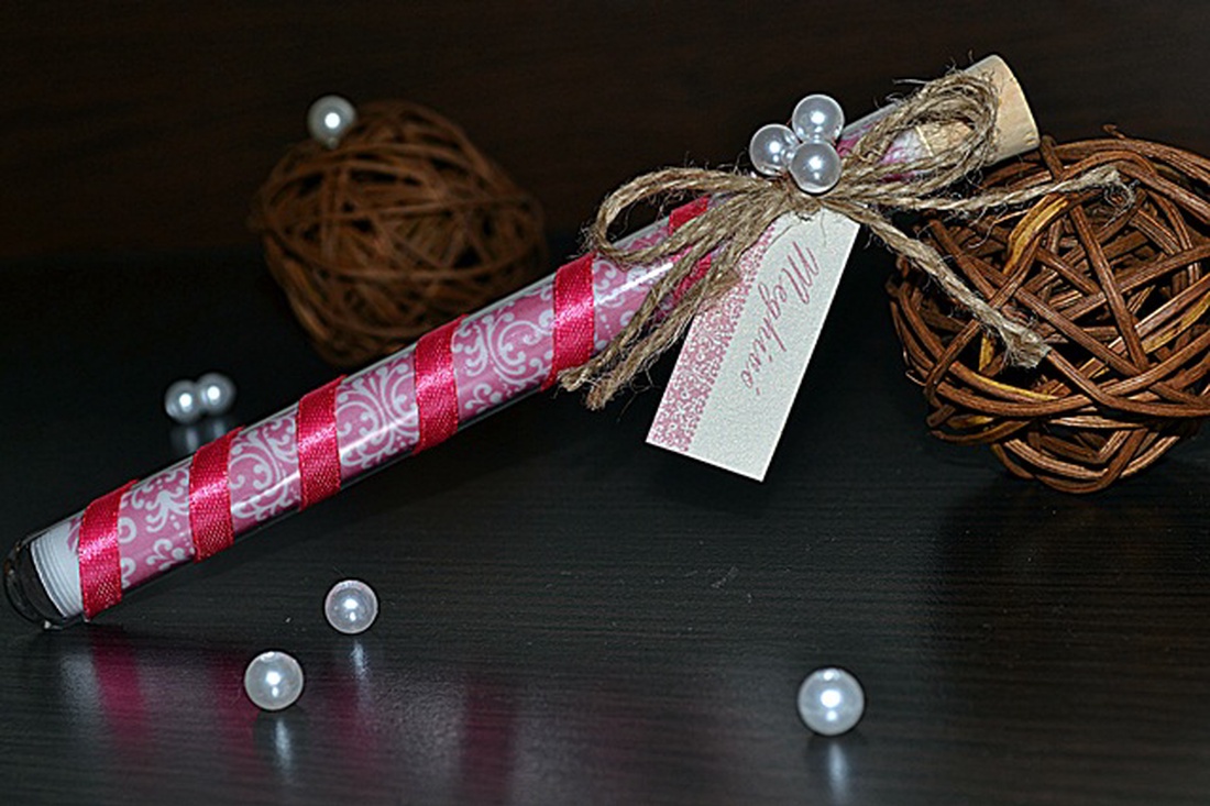 Kémcsöves esküvői meghívó -  - Meska.hu