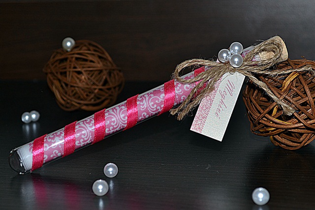 Kémcsöves esküvői meghívó -  - Meska.hu