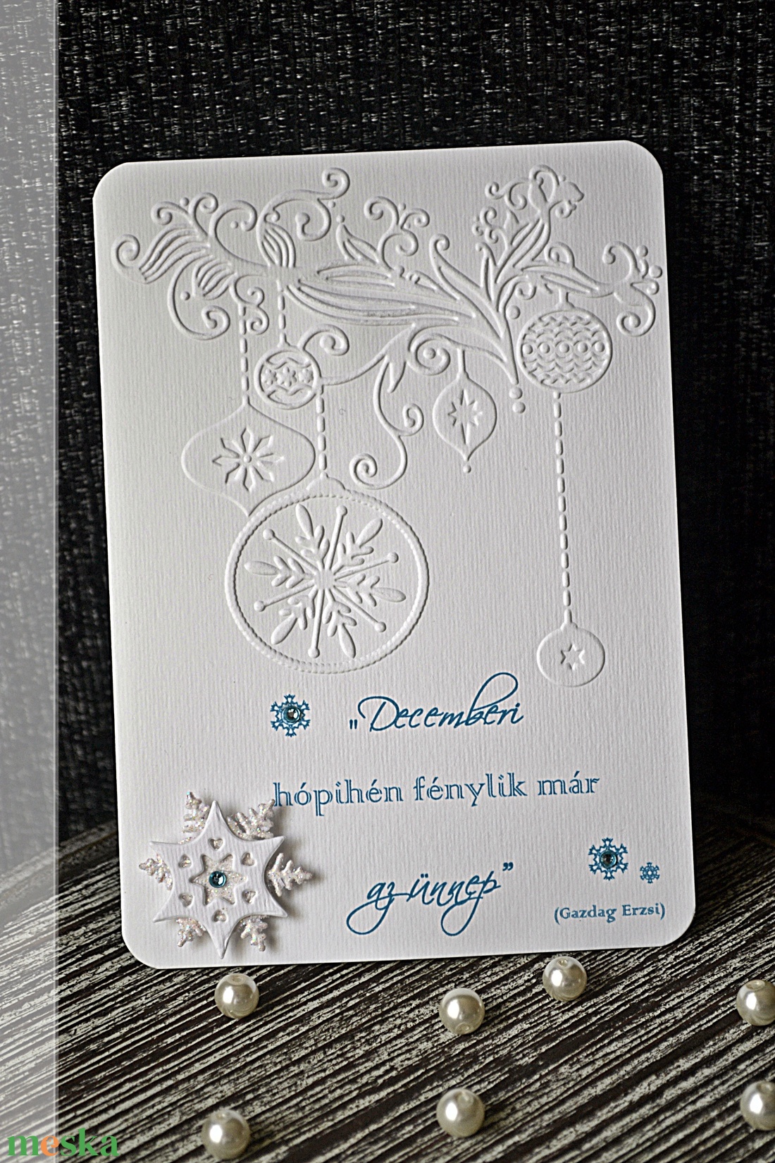 Decemberi hópihe Karácsonyi képeslap - otthon & életmód - papír, írószer - Meska.hu