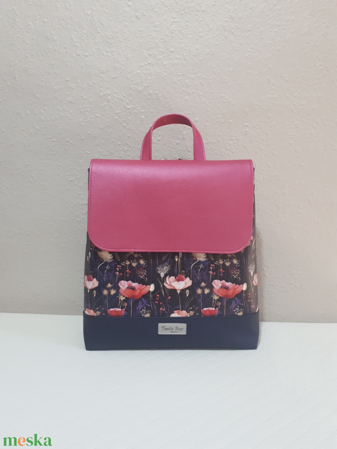 Pink pipacsos hátitáska - táska & tok - hátizsák - hátizsák - Meska.hu Pink pipacsos hátitáska - táska & tok - hátizsák - hátizsák - Meska.hu