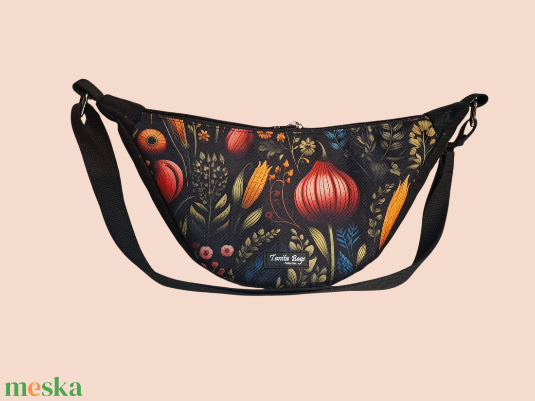  Színes virágos oldaltáska - táska & tok - kézitáska & válltáska - vállon átvethető táska - Meska.hu