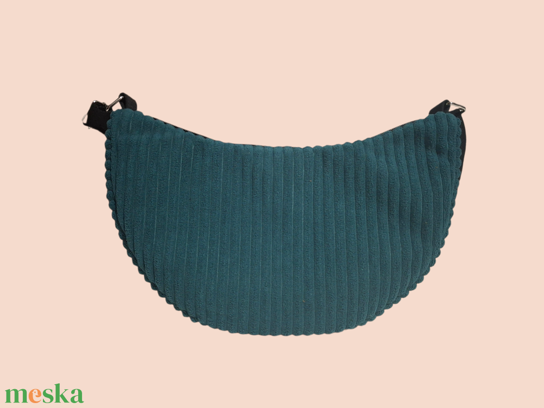 Petrol színű oldaltáska - táska & tok - kézitáska & válltáska - vállon átvethető táska - Meska.hu