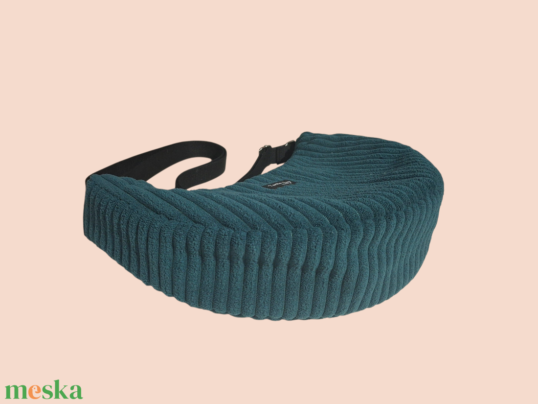 Petrol színű oldaltáska - táska & tok - kézitáska & válltáska - vállon átvethető táska - Meska.hu