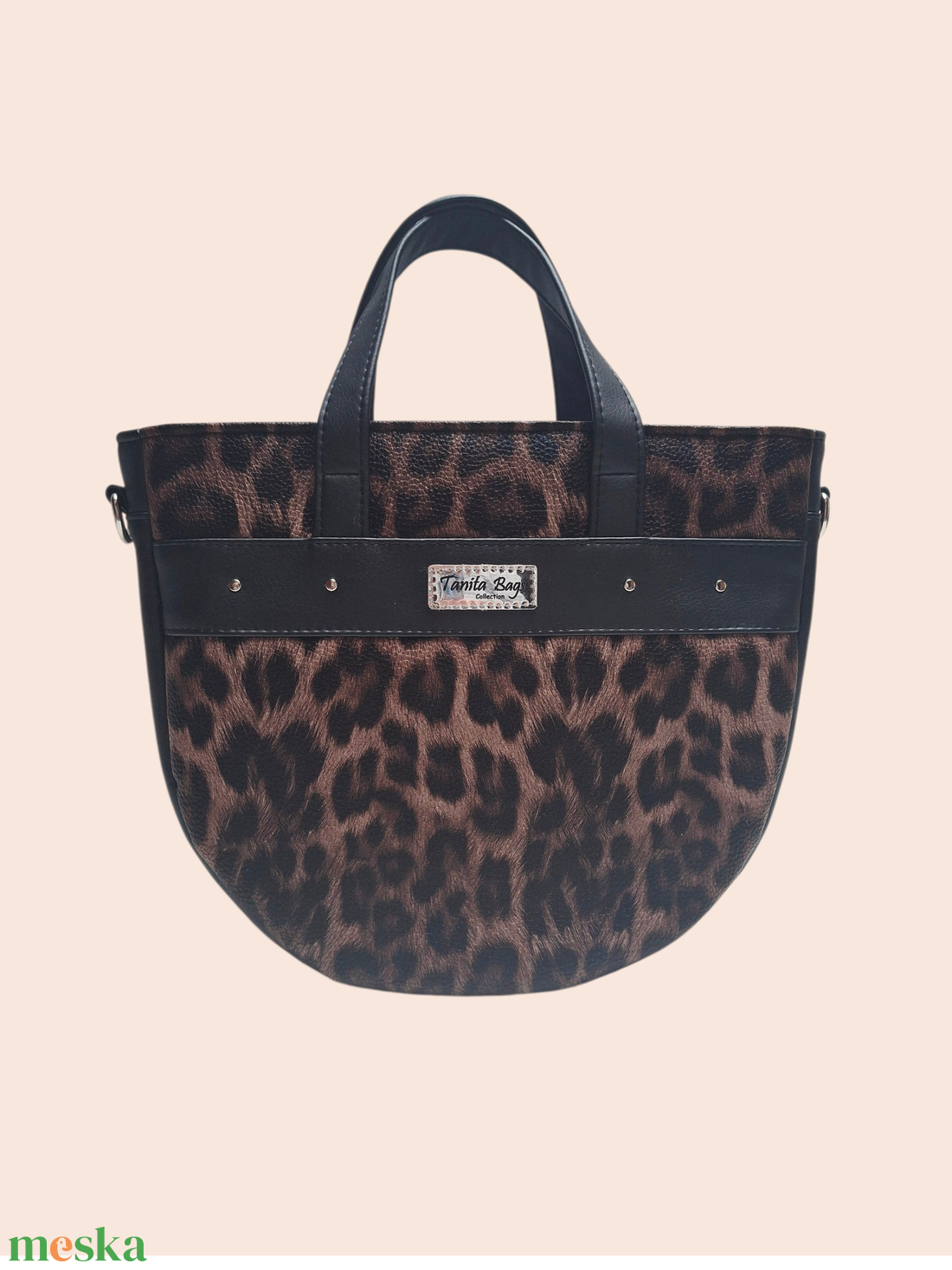 Párduc mintás kézi és válltáska - táska & tok - kézitáska & válltáska - vállon átvethető táska - Meska.hu