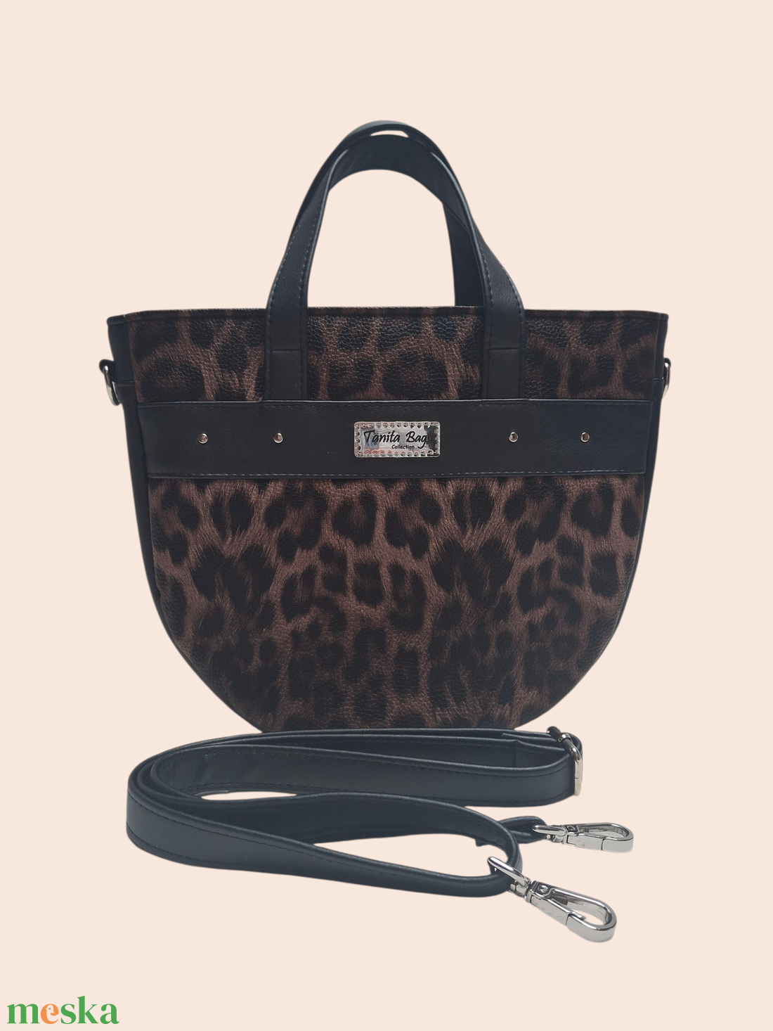 Párduc mintás kézi és válltáska - táska & tok - kézitáska & válltáska - vállon átvethető táska - Meska.hu