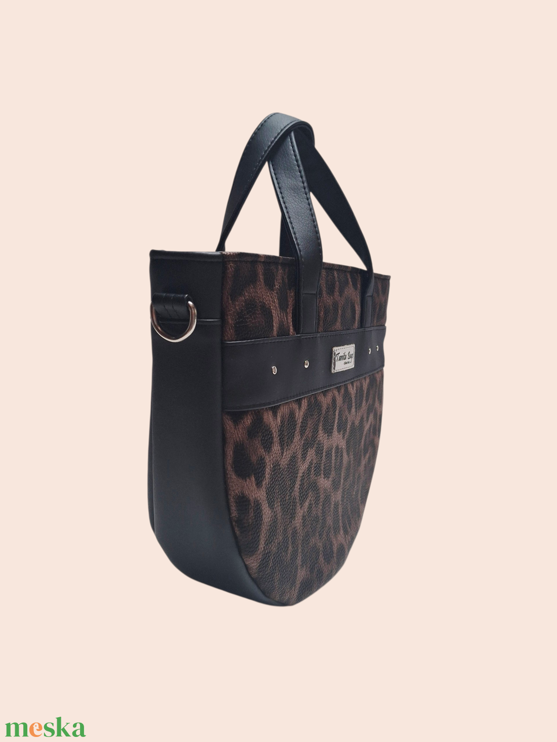 Párduc mintás kézi és válltáska - táska & tok - kézitáska & válltáska - vállon átvethető táska - Meska.hu