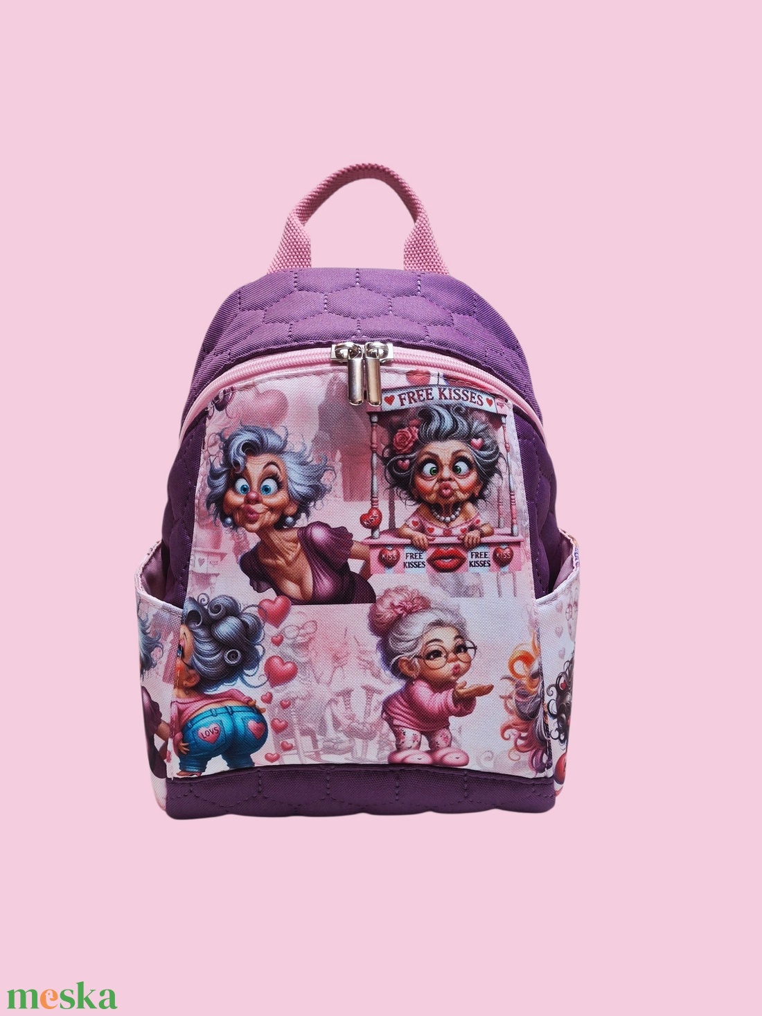 Mini lila hátitáska - táska & tok - hátizsák - hátizsák - Meska.hu
