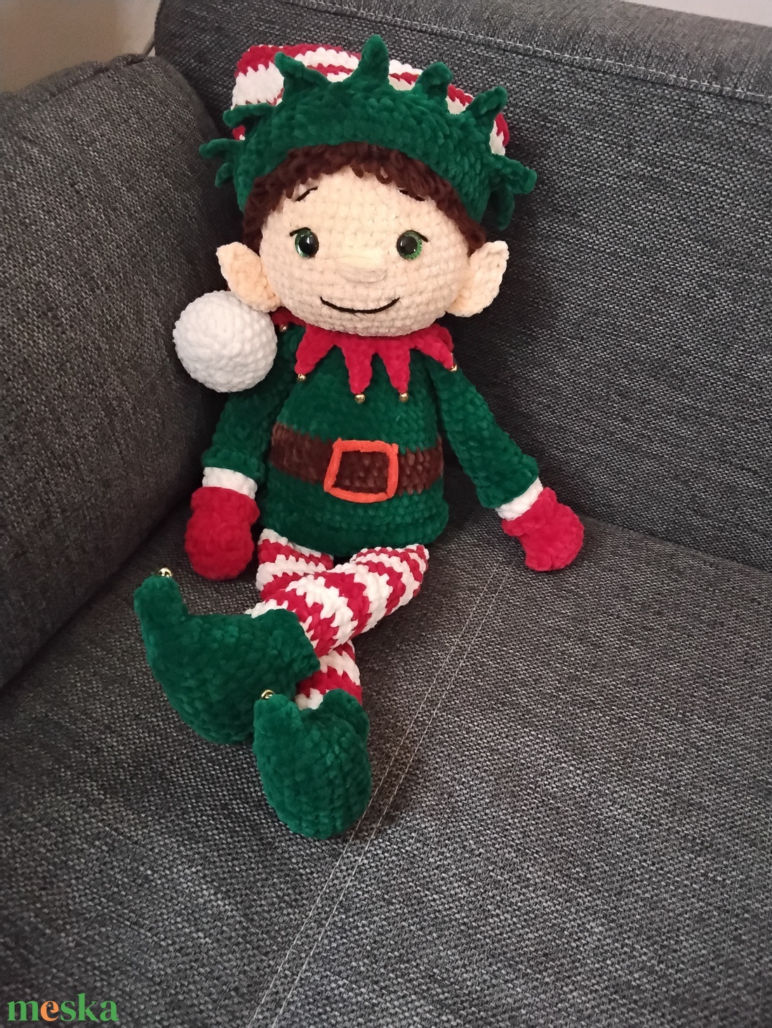 Horgolt elf - karácsonyi manó - karácsony - karácsonyi lakásdekoráció - karácsonyi manók, figurák - Meska.hu Horgolt elf - karácsonyi manó - karácsony - karácsonyi lakásdekoráció - karácsonyi manók, figurák - Meska.hu