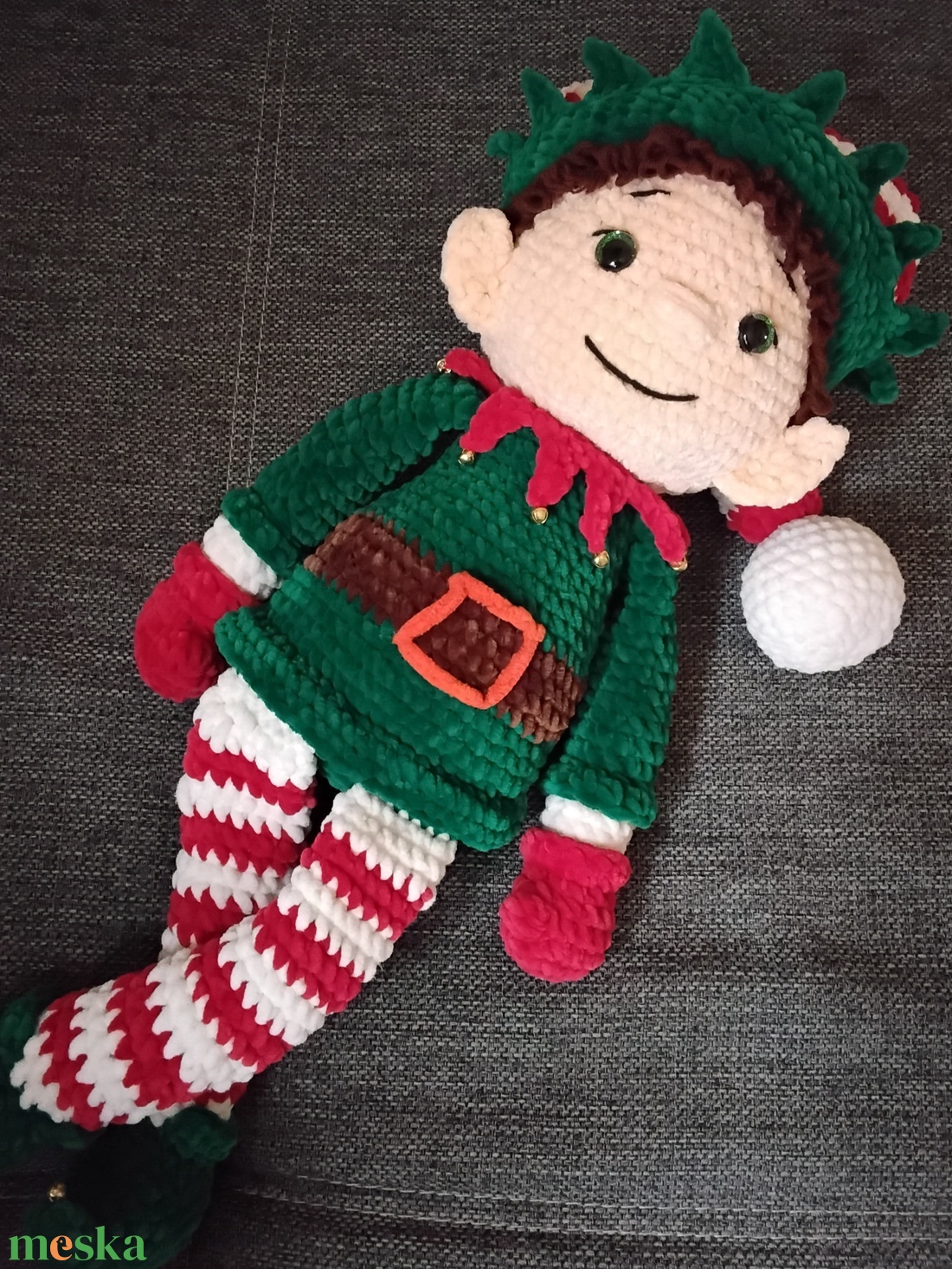 Horgolt elf - karácsonyi manó - karácsony - karácsonyi lakásdekoráció - karácsonyi manók, figurák - Meska.hu Horgolt elf - karácsonyi manó - karácsony - karácsonyi lakásdekoráció - karácsonyi manók, figurák - Meska.hu