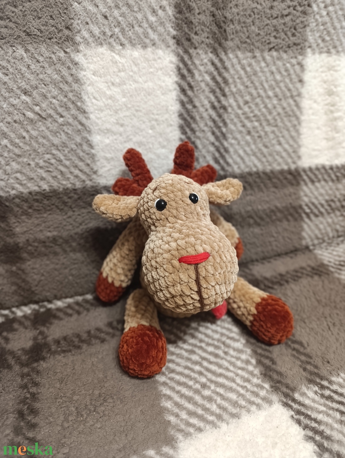 Horgolt Rudolf rénszarvas amigurumi - játék & sport - plüssállat & játékfigura - más figura - Meska.hu