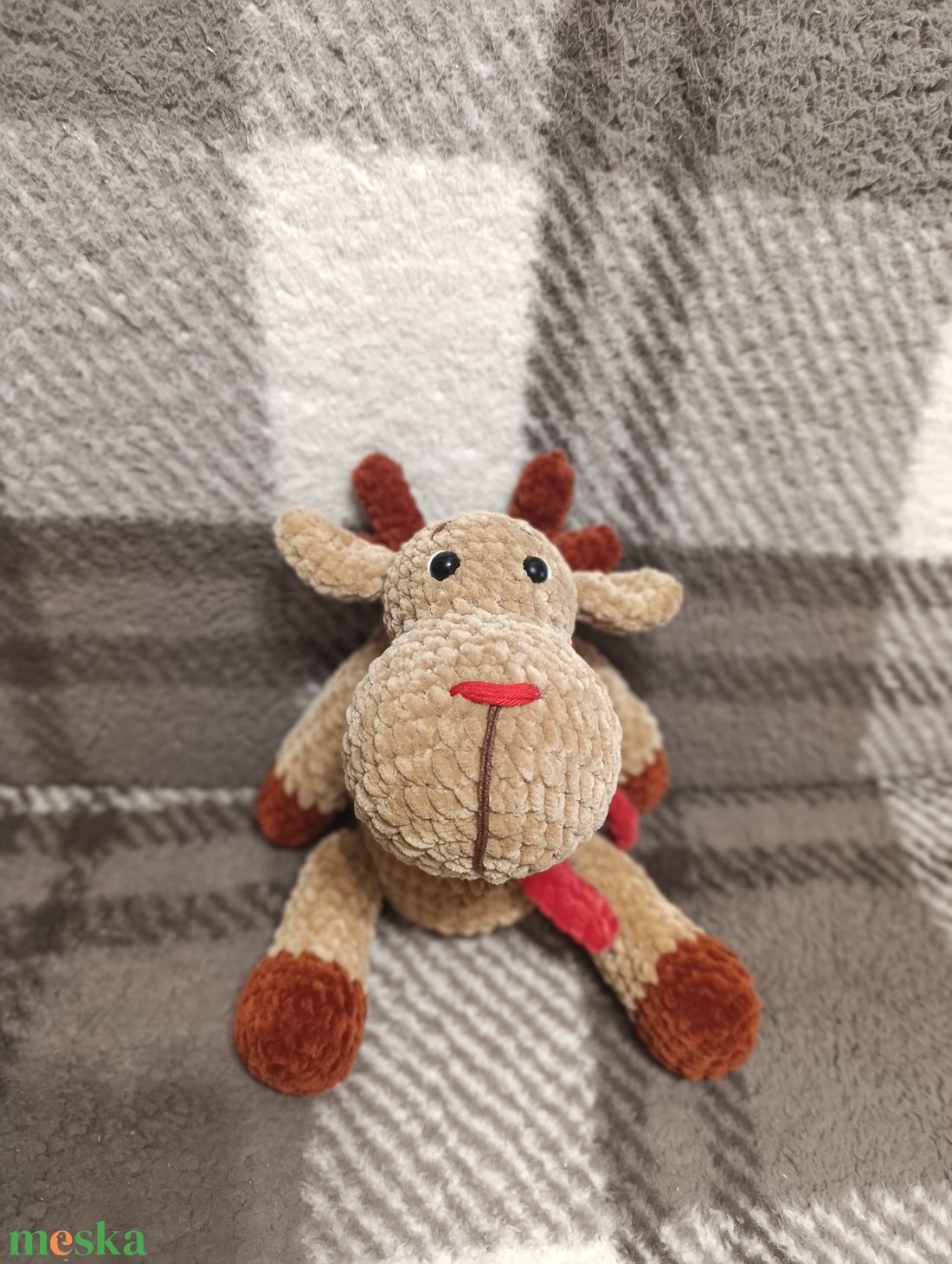 Horgolt Rudolf rénszarvas amigurumi - játék & sport - plüssállat & játékfigura - más figura - Meska.hu