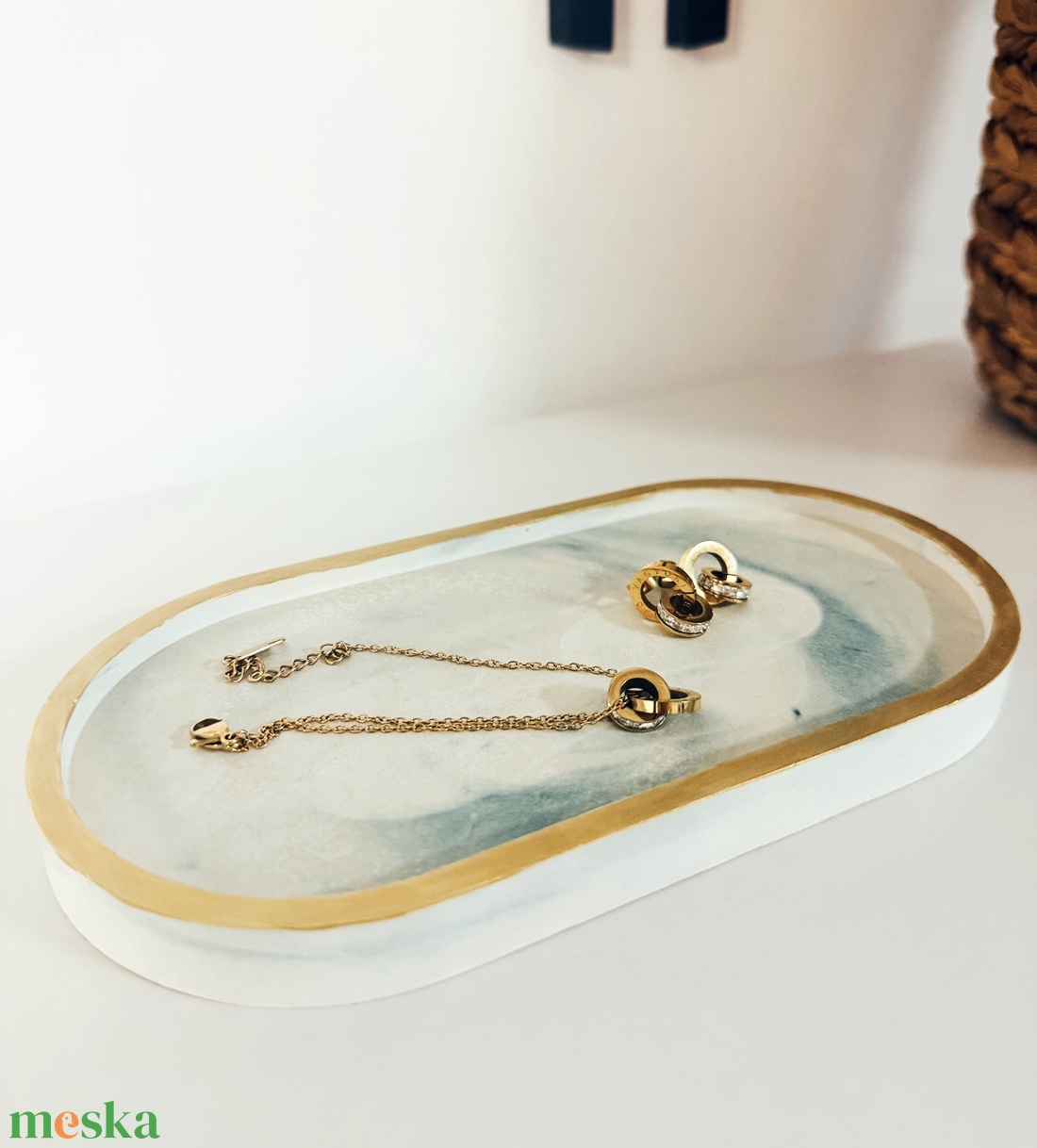 Márványos ékszertartó tálca - ékszer - ékszertartó - ékszertartó tál - Meska.hu