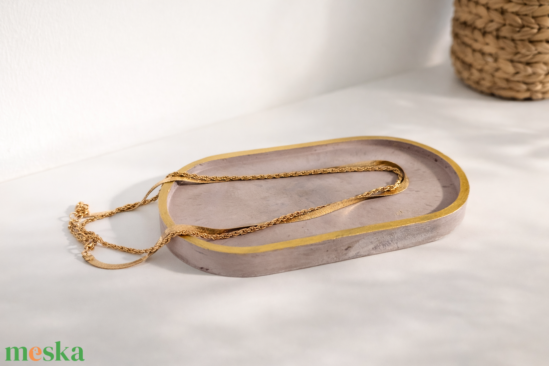 Barna-arany ékszertartó tálca - ékszer - ékszertartó - ékszertartó tál - Meska.hu