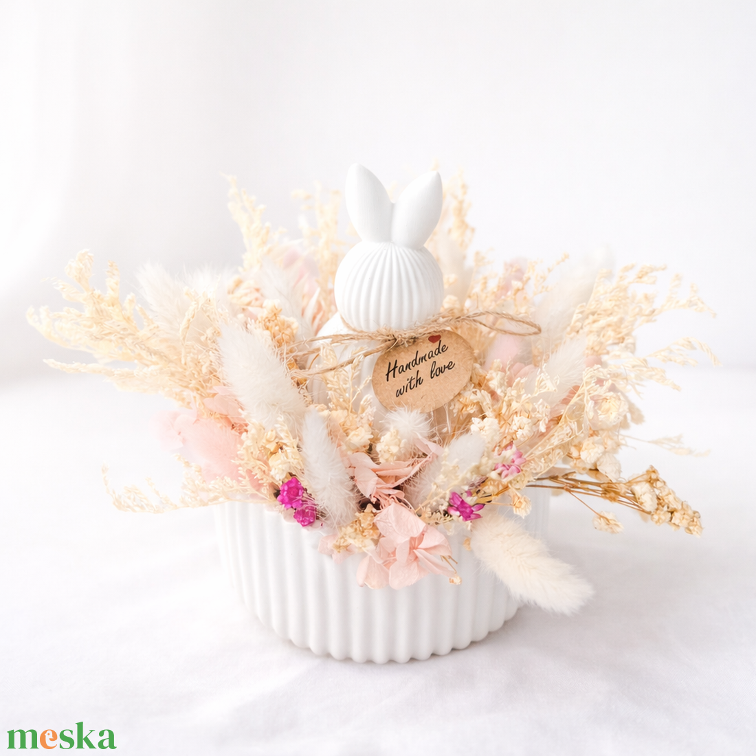 Nyuszis asztaldísz - ünnepi díszek, dekorációk - húsvéti díszek és dekorációk - húsvéti asztaldíszek - Meska.hu