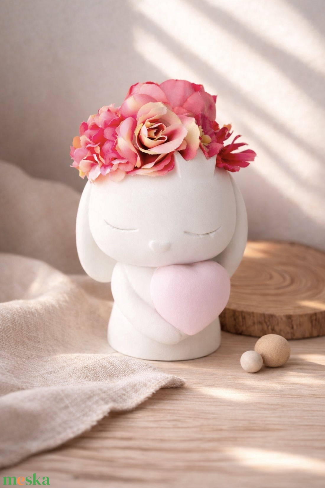 Nyuszis dekor - ünnepi díszek, dekorációk - húsvéti díszek és dekorációk - húsvéti asztaldíszek - Meska.hu