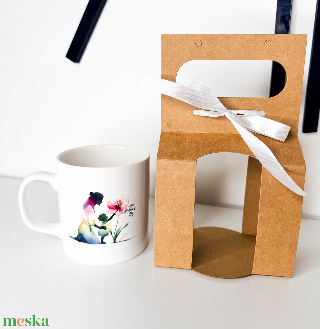 Anyák napi ajándék bögre - Virágos anya-gyermek - otthon & életmód - konyhafelszerelés, tálalás - tálalás - bögre & csésze - Meska.hu