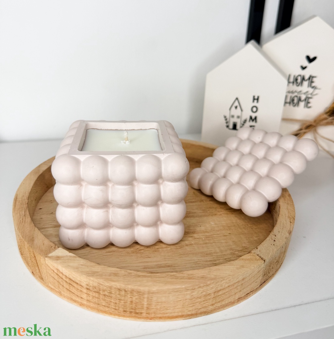 Bubble gyertyatartó és gyertya - otthon & életmód - gyertya, illat, aroma - gyertya - Meska.hu