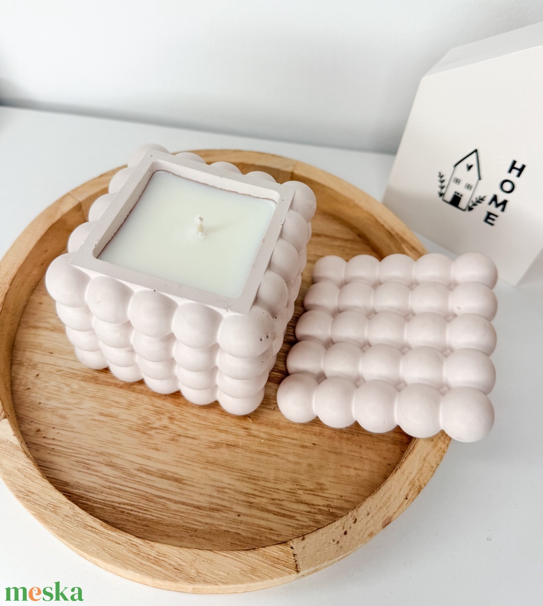 Bubble gyertyatartó és gyertya - otthon & életmód - gyertya, illat, aroma - gyertya - Meska.hu