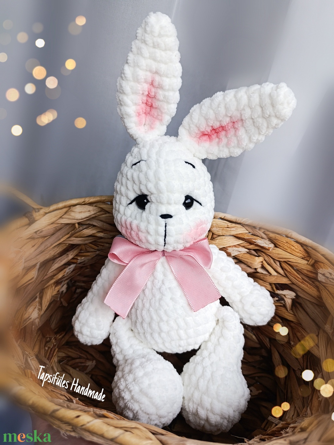 Horgolt plüss nyuszi nyúl amigurumi  - játék & sport - plüssállat & játékfigura - nyuszi - Meska.hu