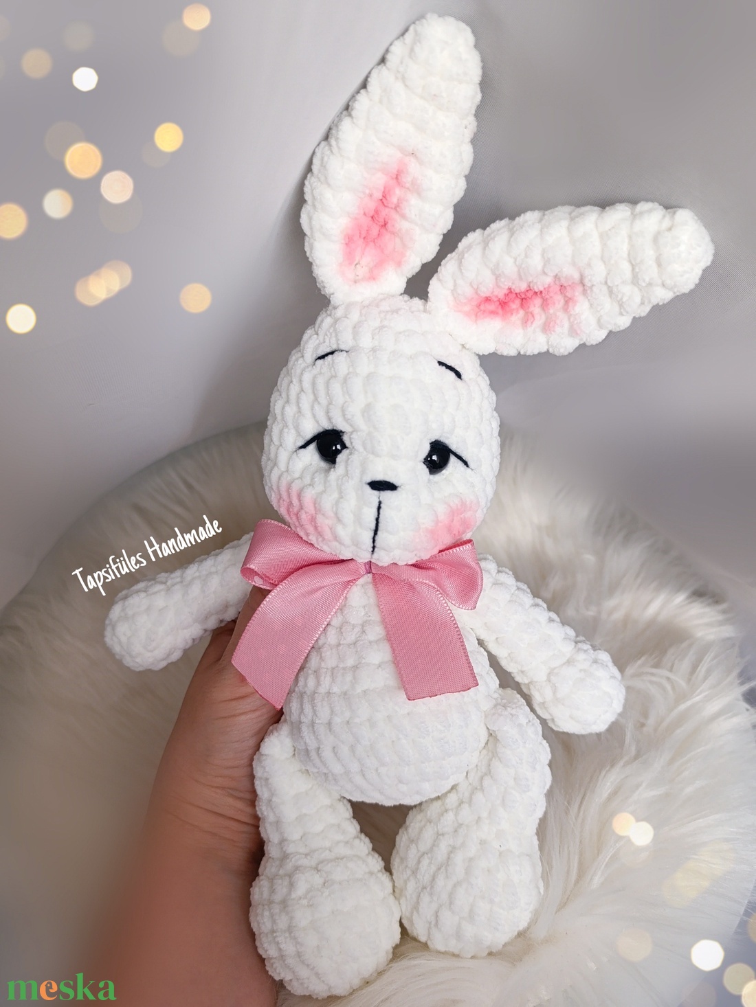 Horgolt plüss nyuszi nyúl amigurumi  - játék & sport - plüssállat & játékfigura - nyuszi - Meska.hu