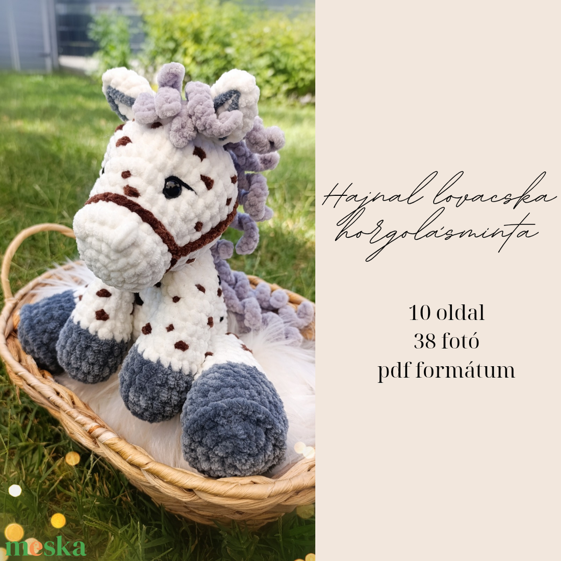 Hajnal plüss lovacska ló horgolásminta amigurumi - diy (csináld magad) - szabásminta, útmutató - horgolási minta - Meska.hu Hajnal plüss lovacska ló horgolásminta amigurumi - diy (csináld magad) - szabásminta, útmutató - horgolási minta - Meska.hu