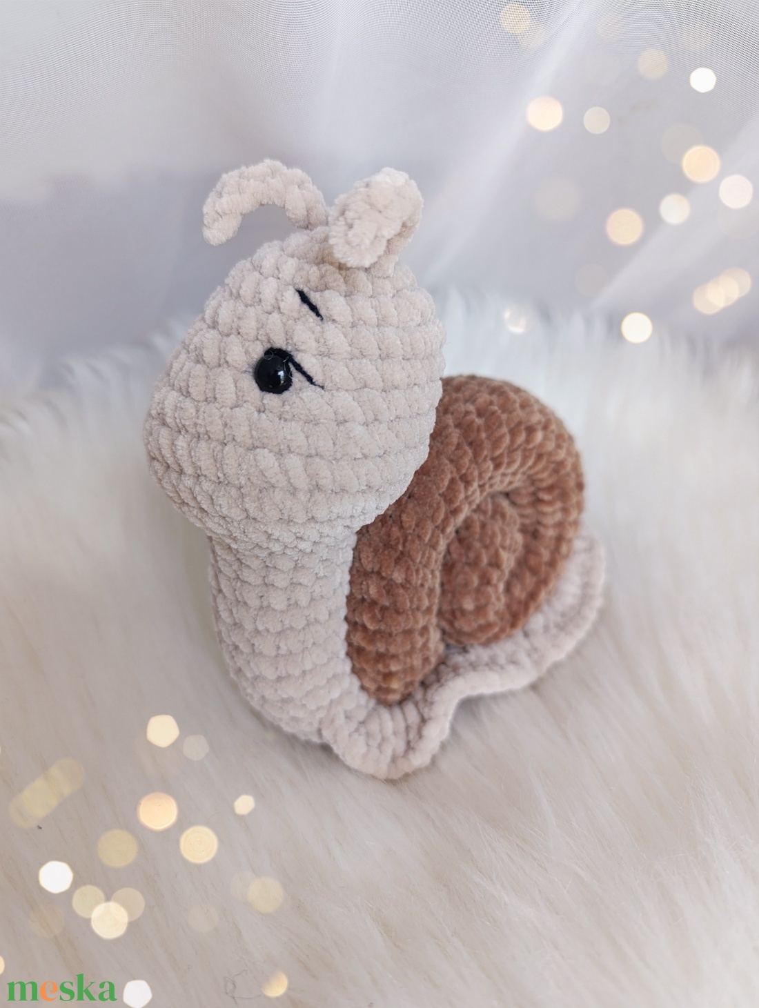 Horgolt plüss csiga amigurumi - játék & sport - plüssállat & játékfigura - csiga - Meska.hu