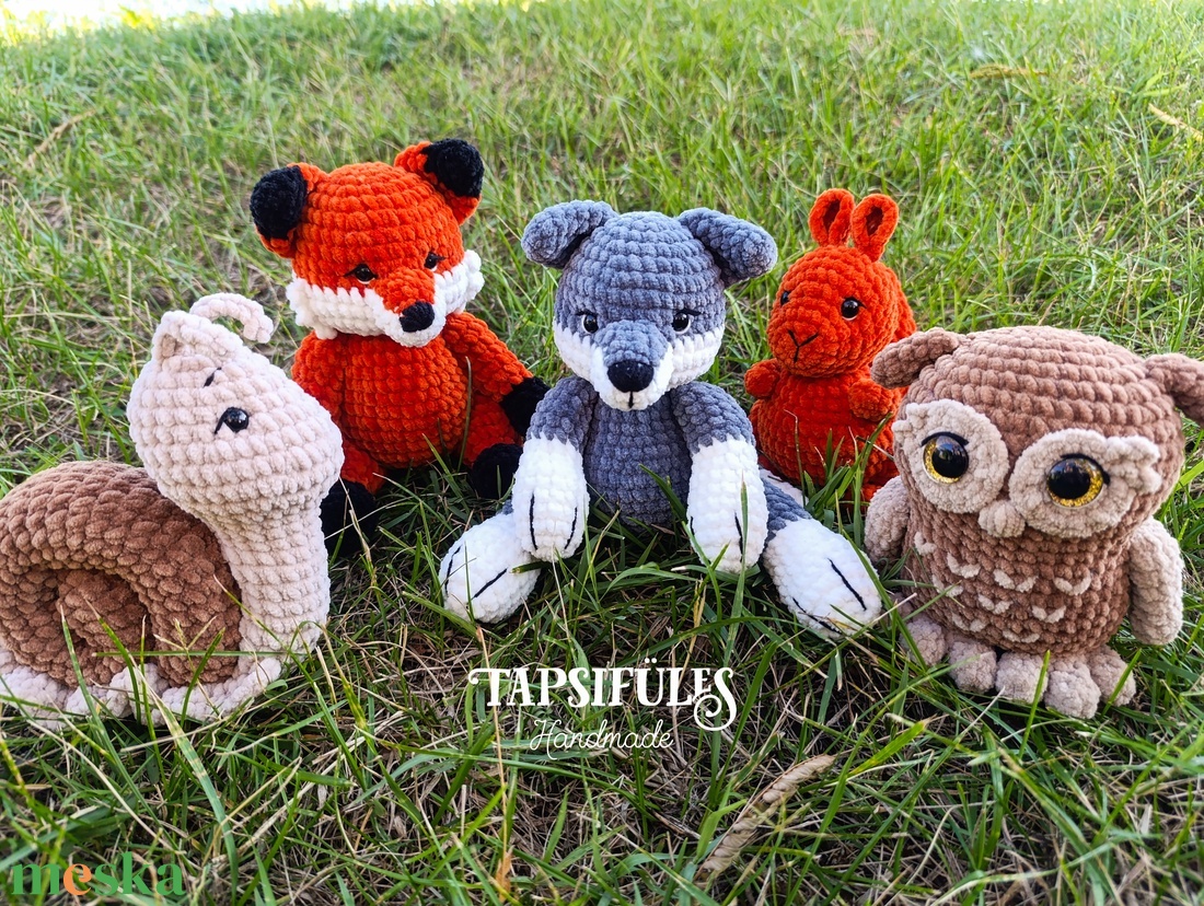 Erdei állatok plüss róka farkas csiga mókus bagoly horgolásminta amigurumi - diy (csináld magad) - szabásminta, útmutató - horgolási minta - Meska.hu Erdei állatok plüss róka farkas csiga mókus bagoly horgolásminta amigurumi - diy (csináld magad) - szabásminta, útmutató - horgolási minta - Meska.hu