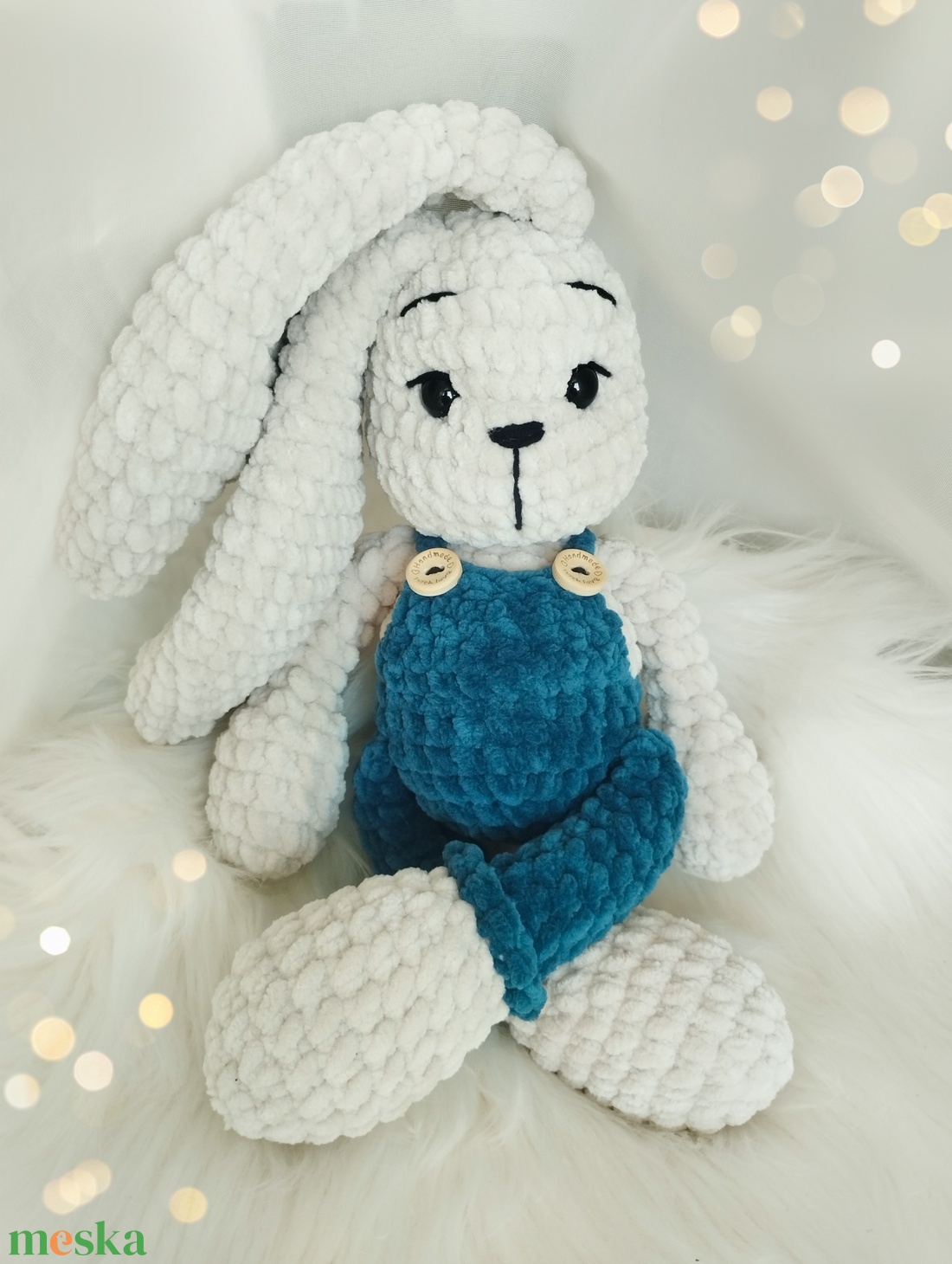 Barnabás plüss nyuszi  - játék & sport - plüssállat & játékfigura - nyuszi - Meska.hu