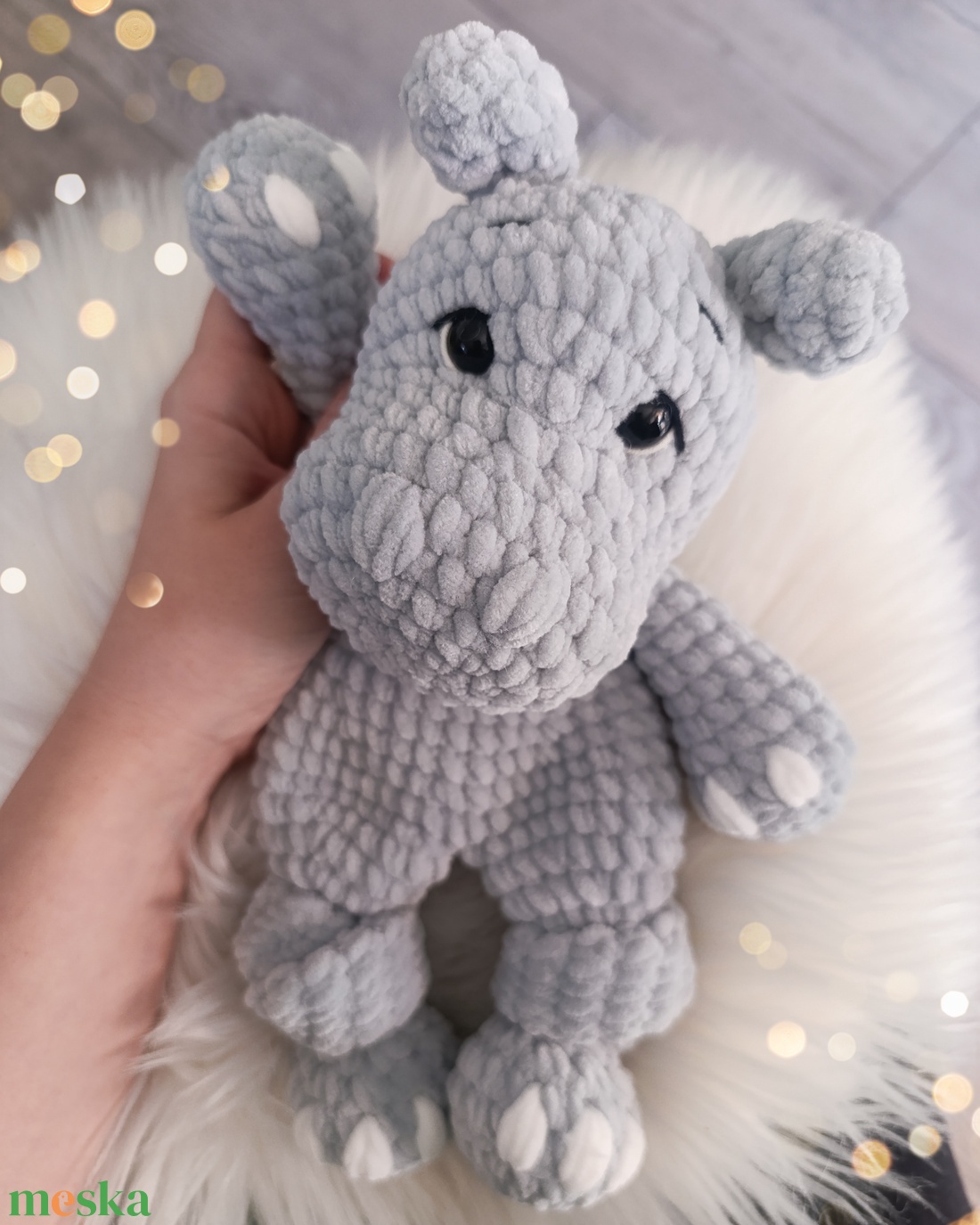 Szundi plüss víziló horgolásminta amigurumi - diy (csináld magad) - szabásminta, útmutató - horgolási minta - Meska.hu