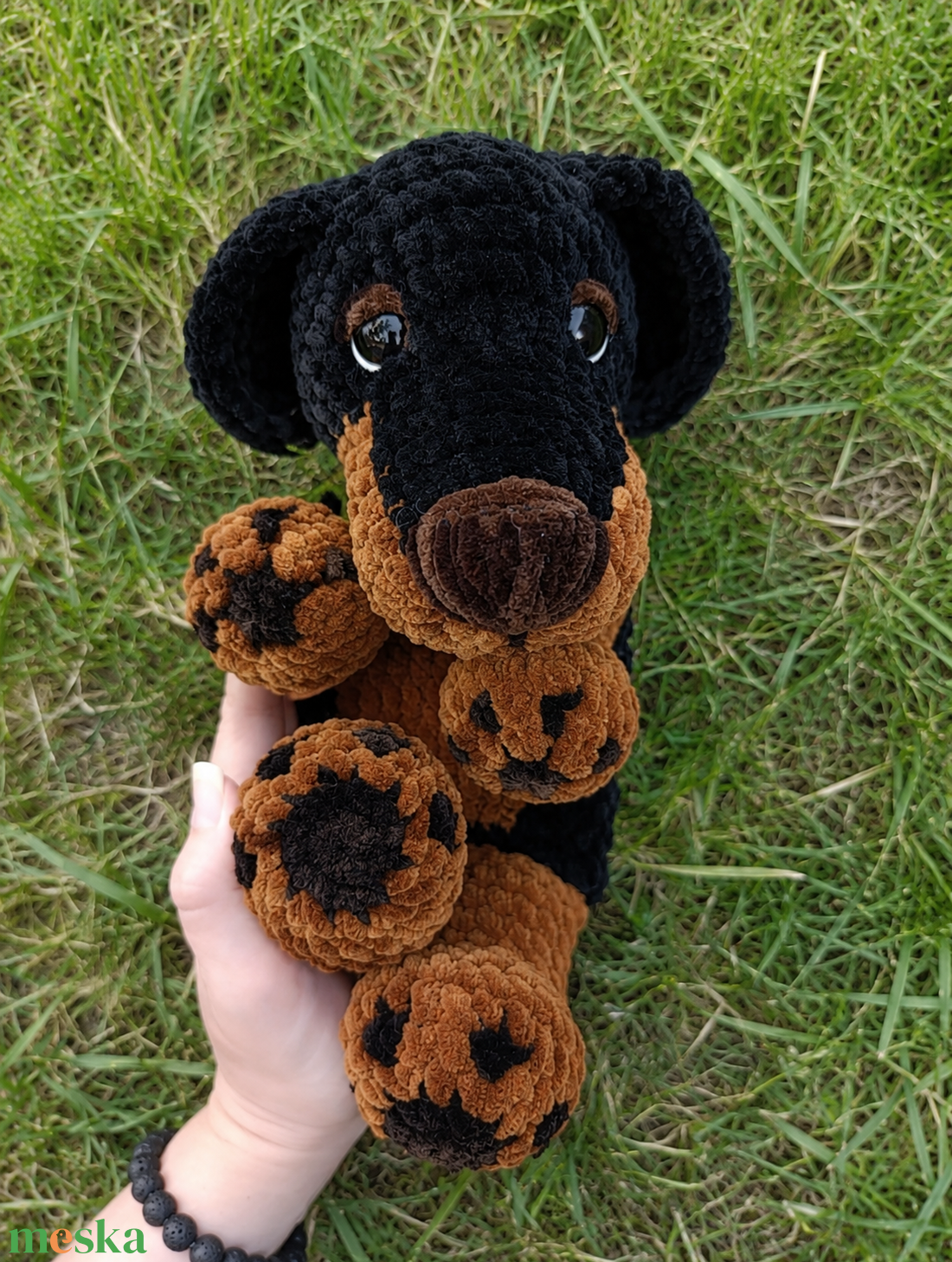 Szundi plüss tacskó horgolásminta amigurumi  - diy (csináld magad) - szabásminta, útmutató - horgolási minta - Meska.hu