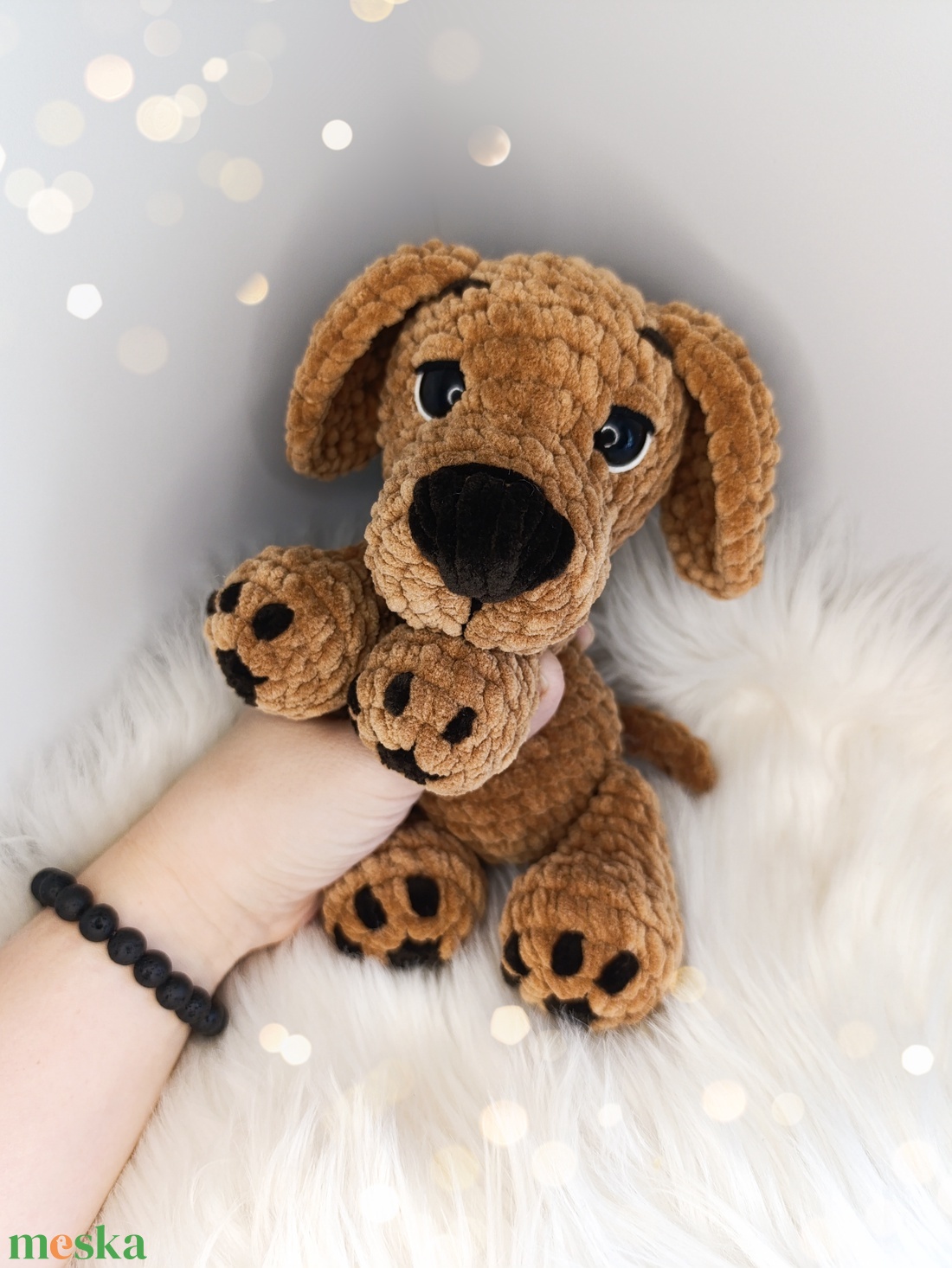 Plüss kölyök tacskó horgolásminta amigurumi - diy (csináld magad) - szabásminta, útmutató - horgolási minta - Meska.hu