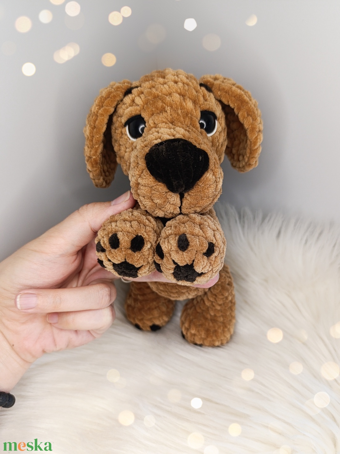 Plüss kölyök tacskó horgolásminta amigurumi - diy (csináld magad) - szabásminta, útmutató - horgolási minta - Meska.hu