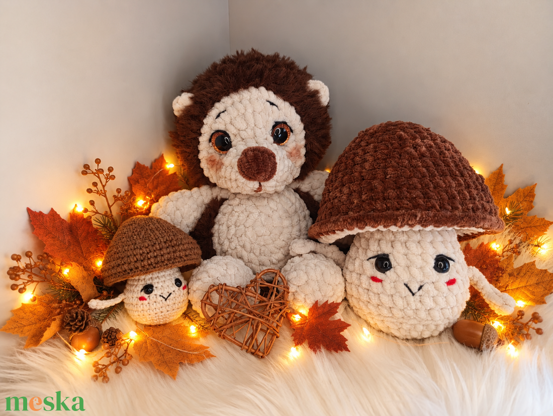 Erdei gomba horgolásminta amigurumi - diy (csináld magad) - szabásminta, útmutató - horgolási minta - Meska.hu