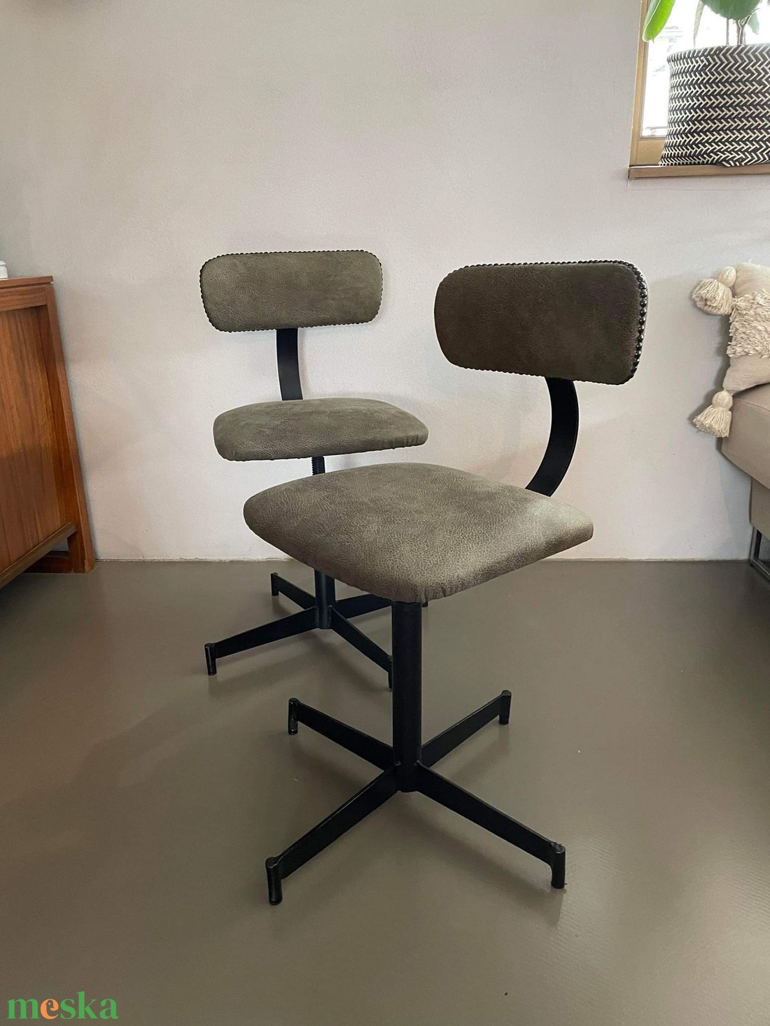 Industrial, ipari loft bőr szék párban - otthon & életmód - bútor - szék & fotel - Meska.hu