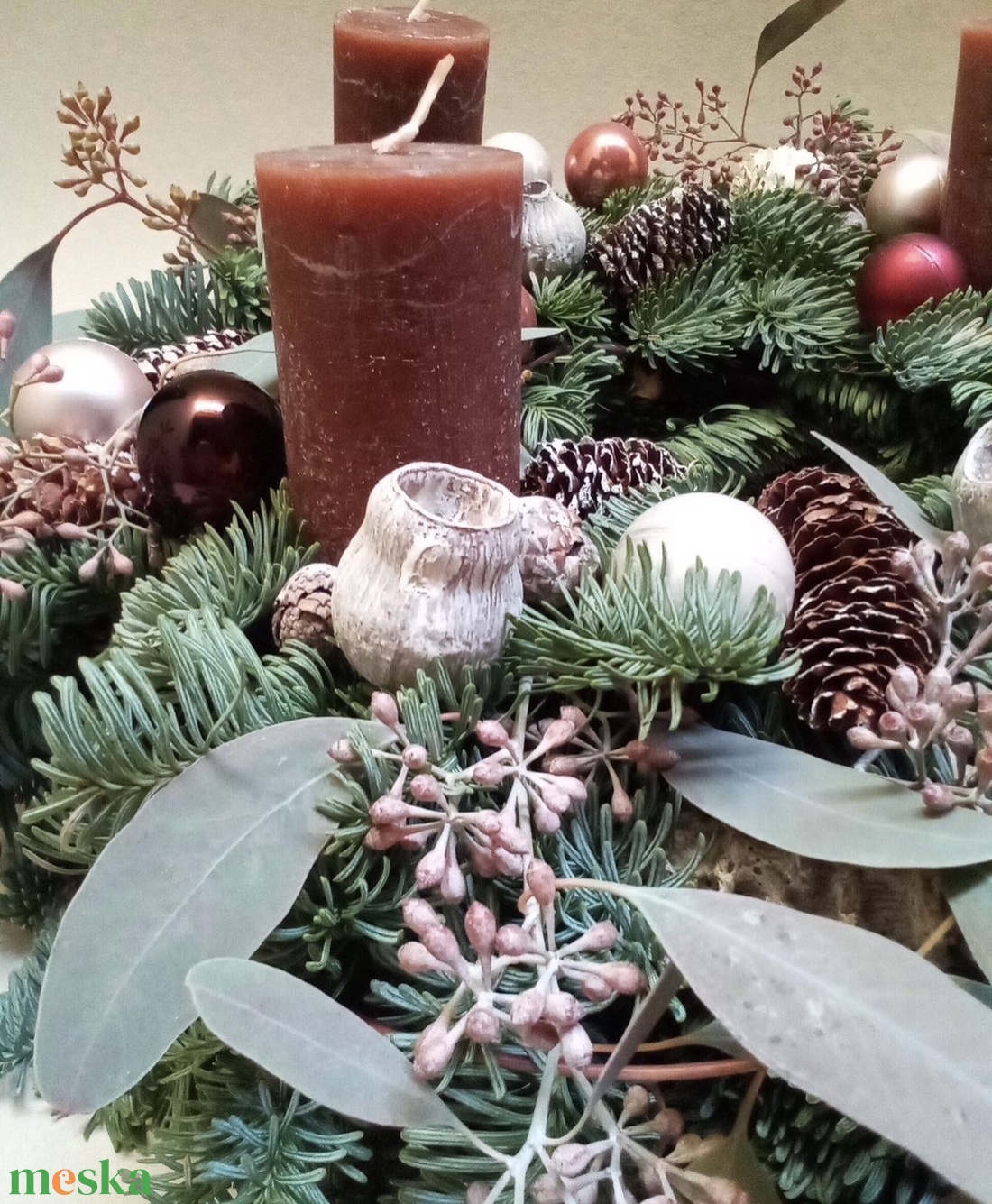 Adventi koszorú élővirág - otthon & életmód - dekoráció - virágdísz és tartó - csokor & virágdísz - Meska.hu Adventi koszorú élővirág - otthon & életmód - dekoráció - virágdísz és tartó - csokor & virágdísz - Meska.hu