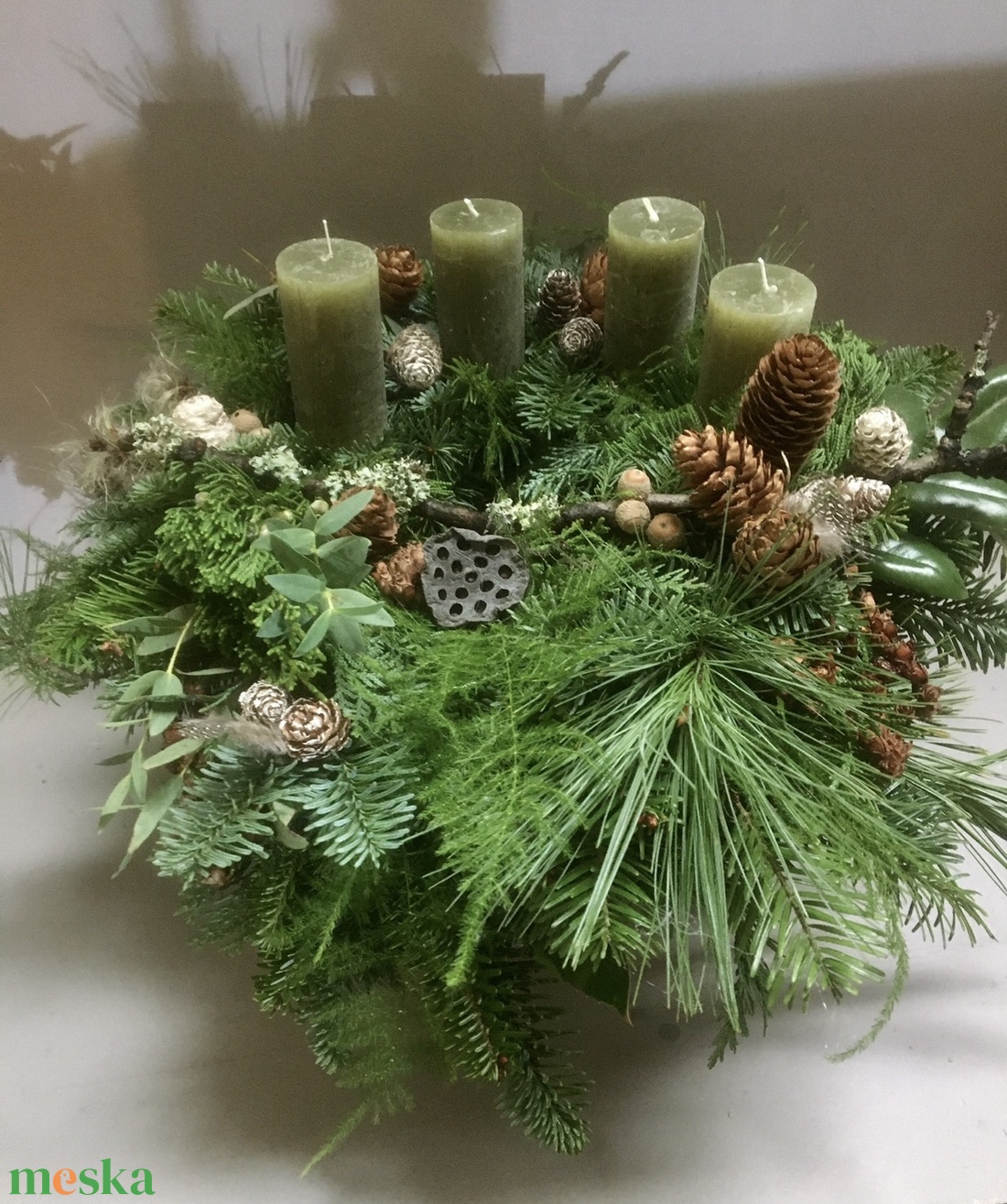 Natúr erdeifenyő adventi koszorú - karácsony - adventi díszek - adventi koszorú - Meska.hu Natúr erdeifenyő adventi koszorú - karácsony - adventi díszek - adventi koszorú - Meska.hu