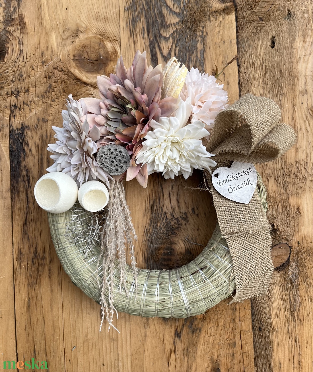 Gyékény sírdísz, koszorú , 25-30 cm - otthon & életmód - vallás - temetkezési tárgy - sírdísz, kegyeleti dísz - Meska.hu Gyékény sírdísz, koszorú , 25-30 cm - otthon & életmód - vallás - temetkezési tárgy - sírdísz, kegyeleti dísz - Meska.hu