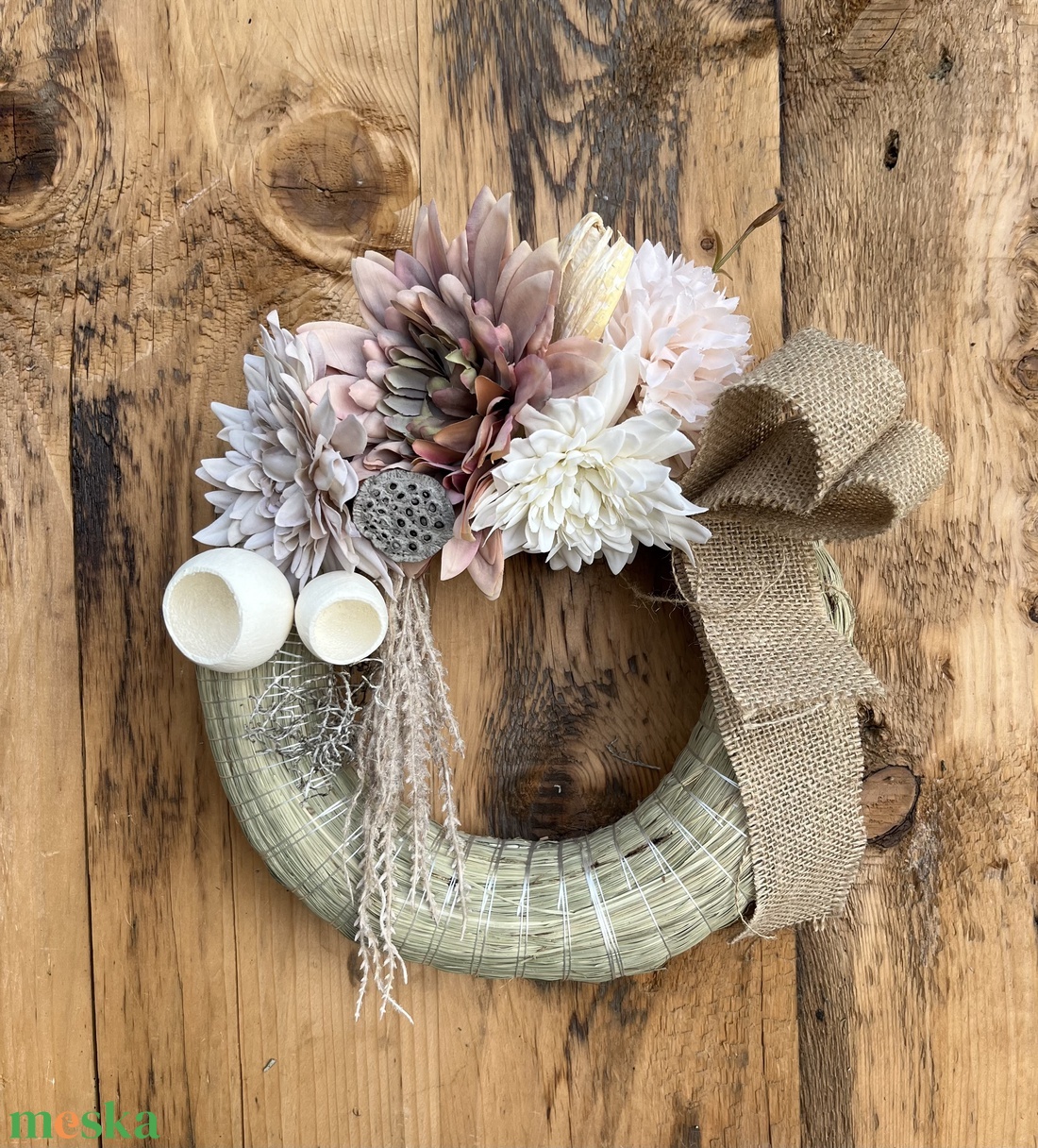 Gyékény sírdísz, koszorú , 25-30 cm - otthon & életmód - vallás - temetkezési tárgy - sírdísz, kegyeleti dísz - Meska.hu Gyékény sírdísz, koszorú , 25-30 cm - otthon & életmód - vallás - temetkezési tárgy - sírdísz, kegyeleti dísz - Meska.hu