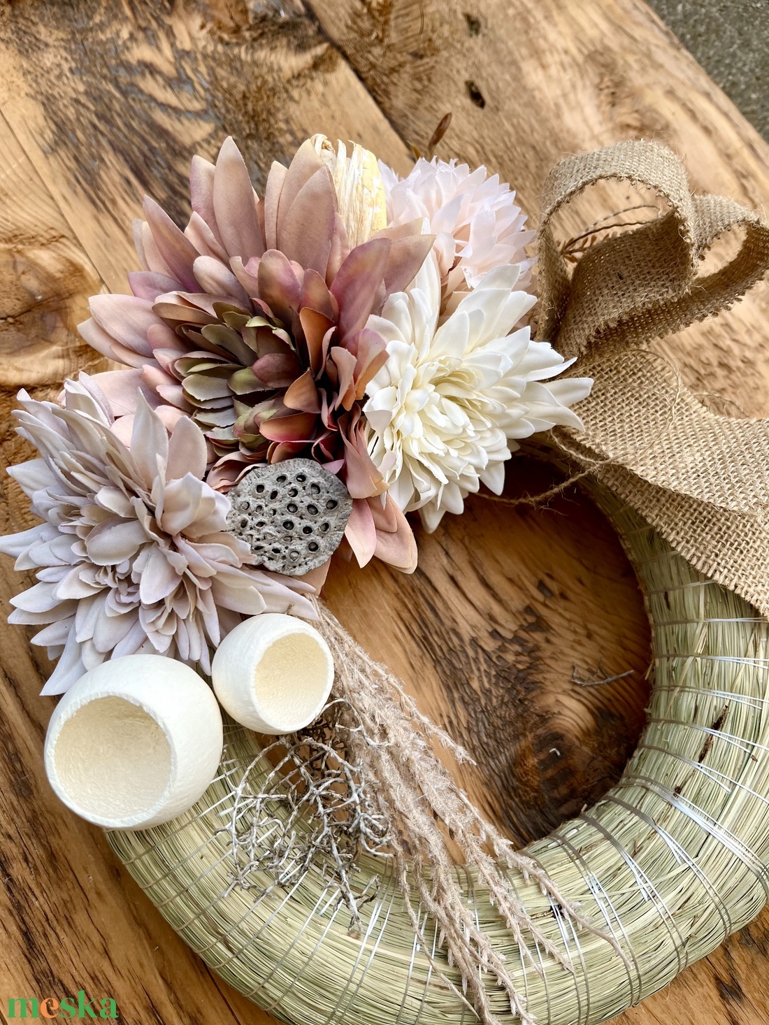 Gyékény sírdísz, koszorú , 25-30 cm - otthon & életmód - vallás - temetkezési tárgy - sírdísz, kegyeleti dísz - Meska.hu Gyékény sírdísz, koszorú , 25-30 cm - otthon & életmód - vallás - temetkezési tárgy - sírdísz, kegyeleti dísz - Meska.hu