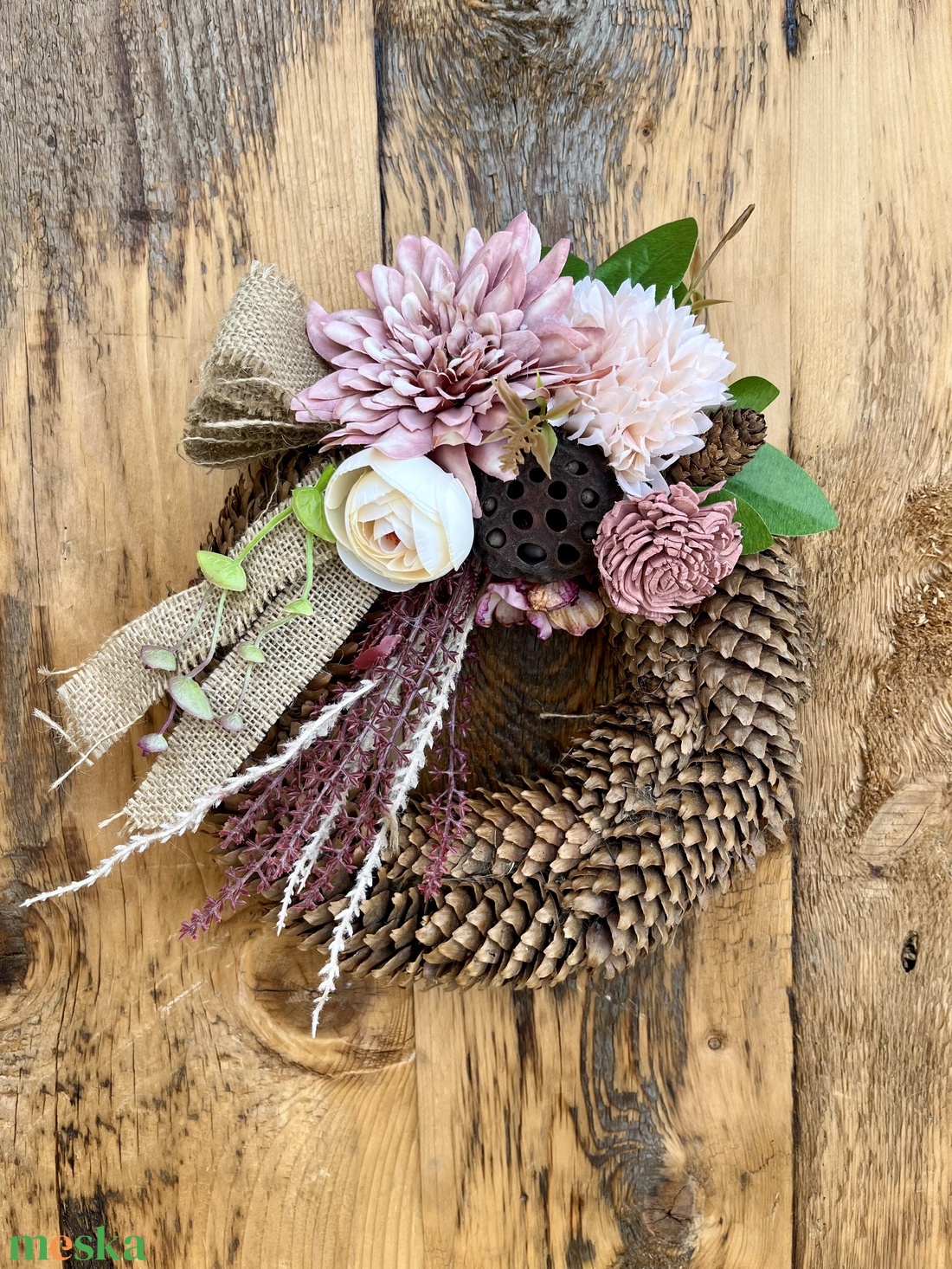 Toboz sírdísz, koszorú , 25 cm. - otthon & életmód - vallás - temetkezési tárgy - sírdísz, kegyeleti dísz - Meska.hu Toboz sírdísz, koszorú , 25 cm. - otthon & életmód - vallás - temetkezési tárgy - sírdísz, kegyeleti dísz - Meska.hu